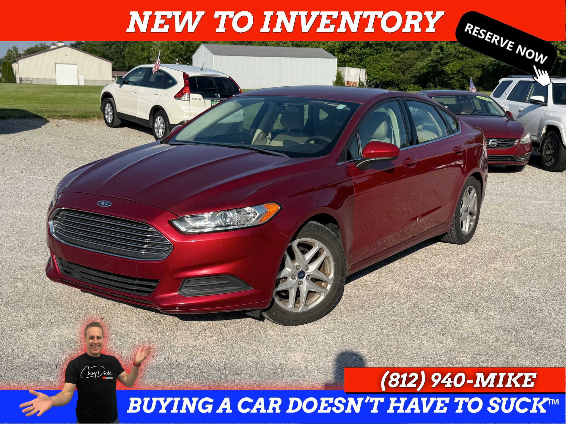 Ruby Red Metallic 2014 Ford Fusion Sedan Front-Wheel Drive 6-Speed Automatic