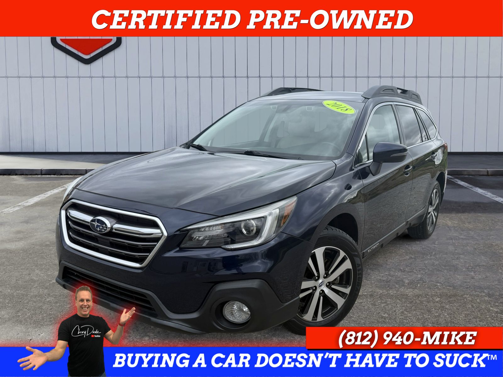 Dark Blue Pearl 2018 Subaru Outback 2.5i Limited AWD Wagon All-Wheel Drive