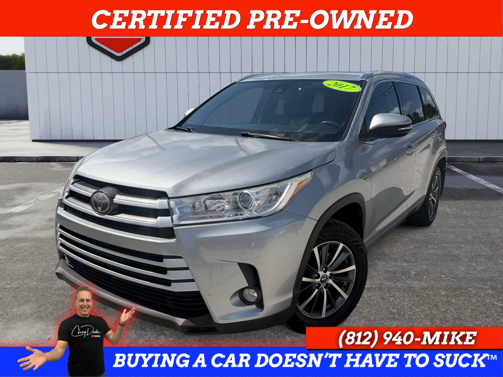 Celestial Silver Metallic 2017 Toyota Highlander SUV / Crossover All-Wheel Drive 8-Speed Automatic