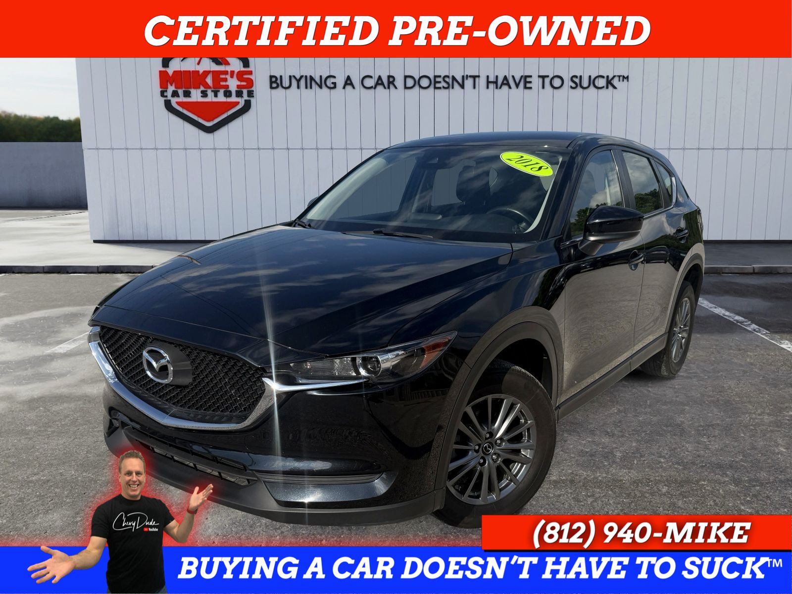 Jet Black Mica 2018 Mazda CX-5 Sport AWD SUV / Crossover All-Wheel Drive 6-Speed Automatic