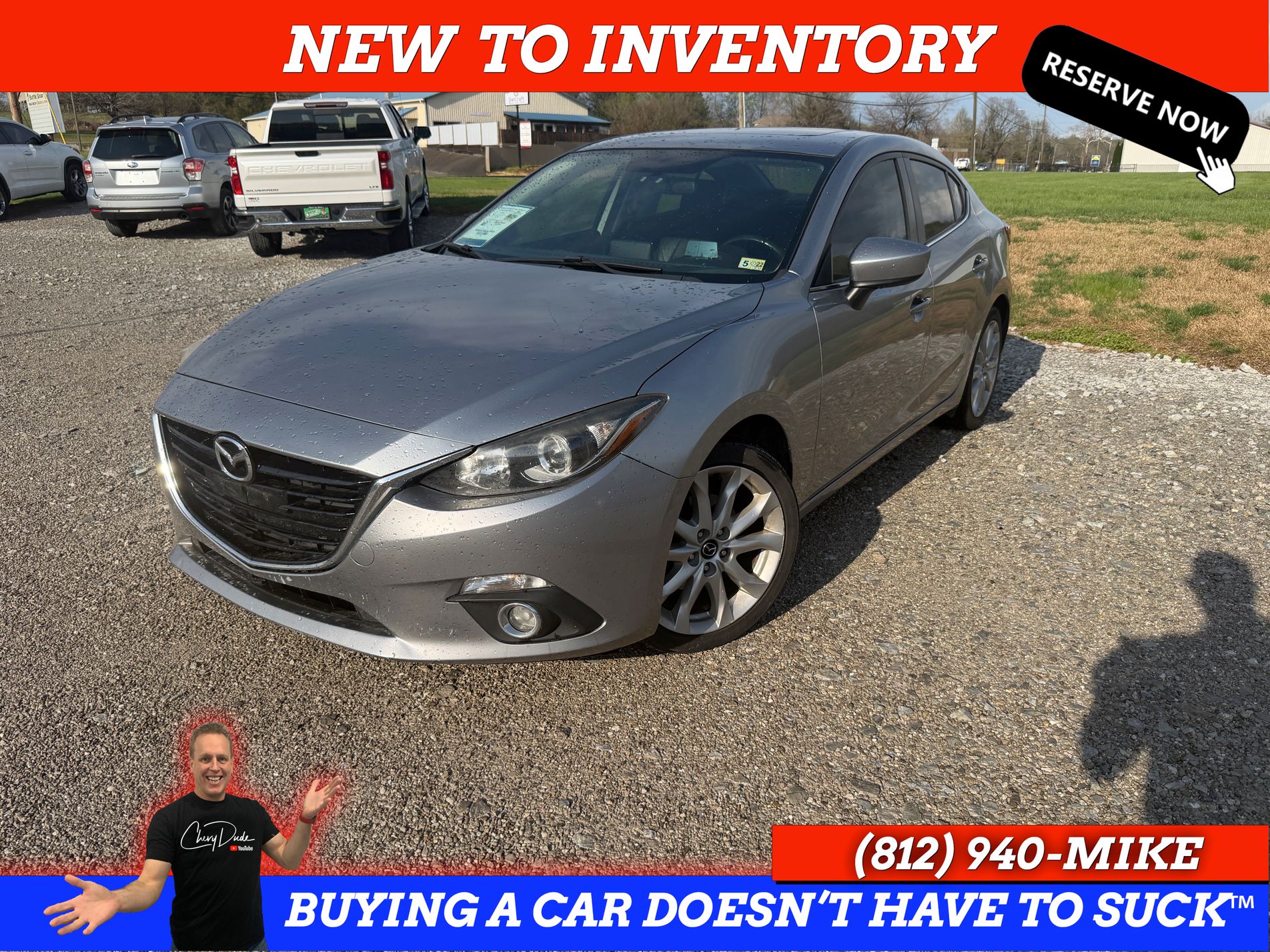 Liquid Silver Metallic 2015 Mazda MAZDA3 s Touring Sedan Front-Wheel Drive 6-Speed Automatic