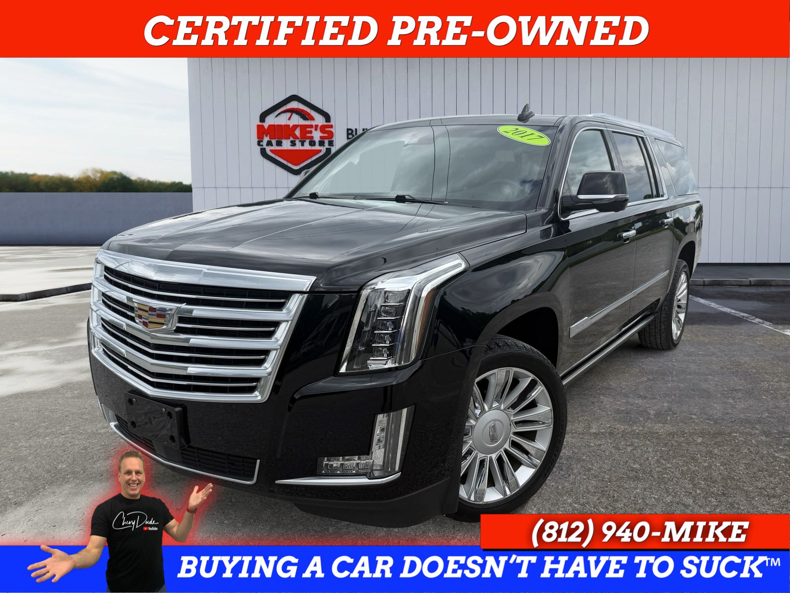 Black Raven 2017 Cadillac Escalade ESV Platinum 4WD SUV / Crossover Four-Wheel Drive 8-Speed Automatic