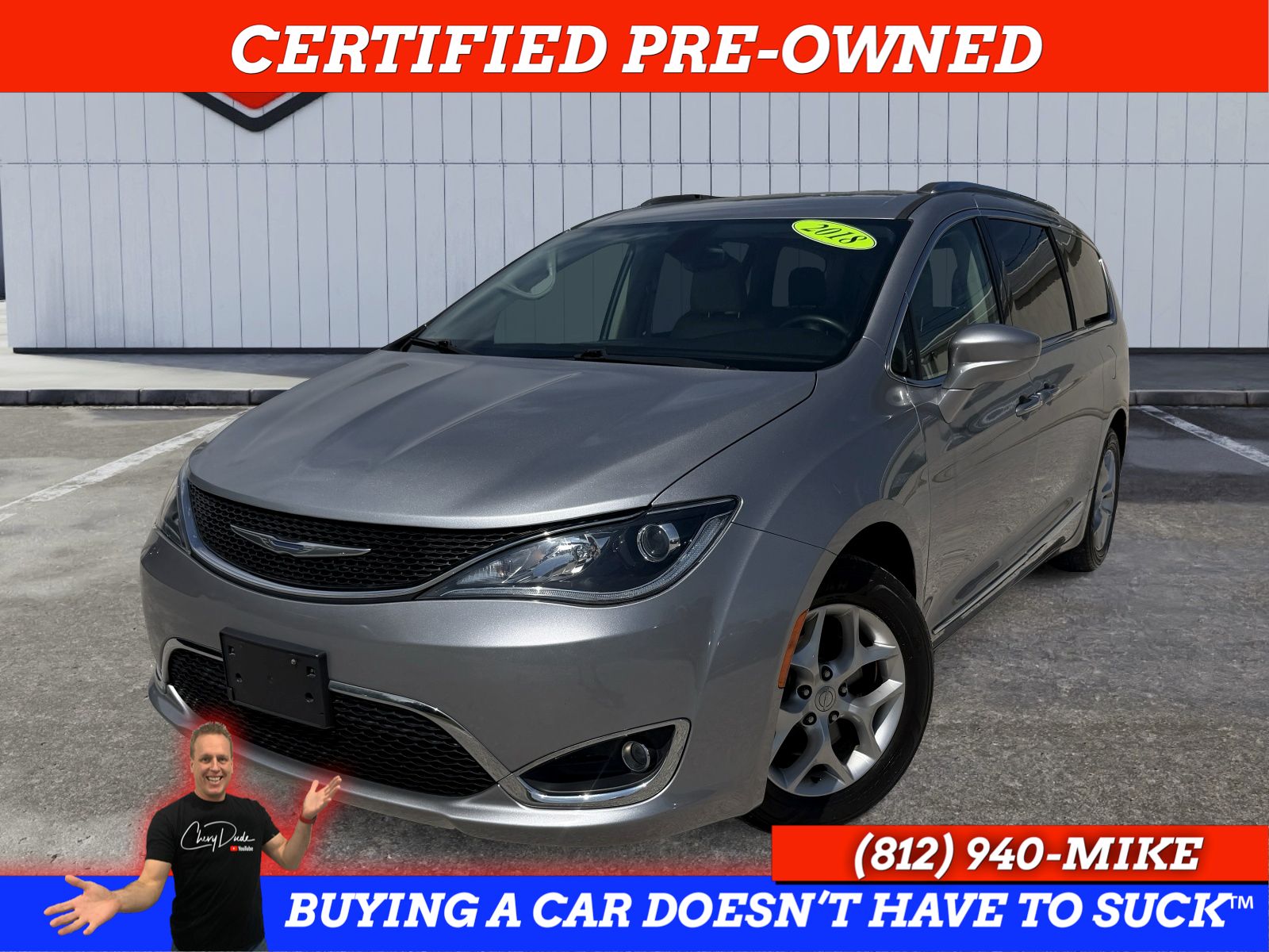 Billet Silver Metallic Clearcoat 2018 Chrysler Pacifica Touring L FWD Minivan Front-Wheel Drive 9-Speed Automatic