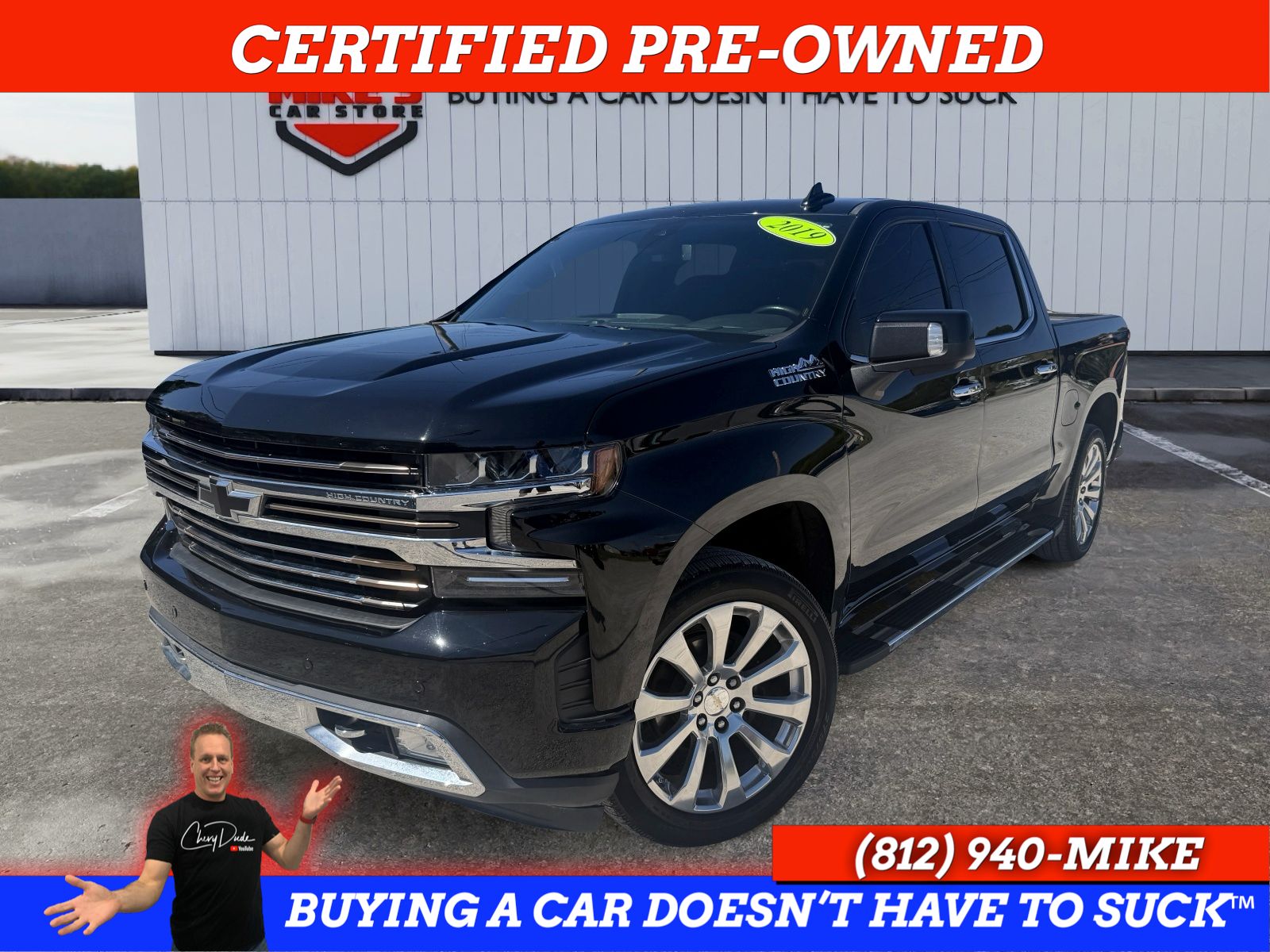 Black 2019 Chevrolet Silverado 1500 Pickup Truck Four-Wheel Drive 8-Speed Automatic