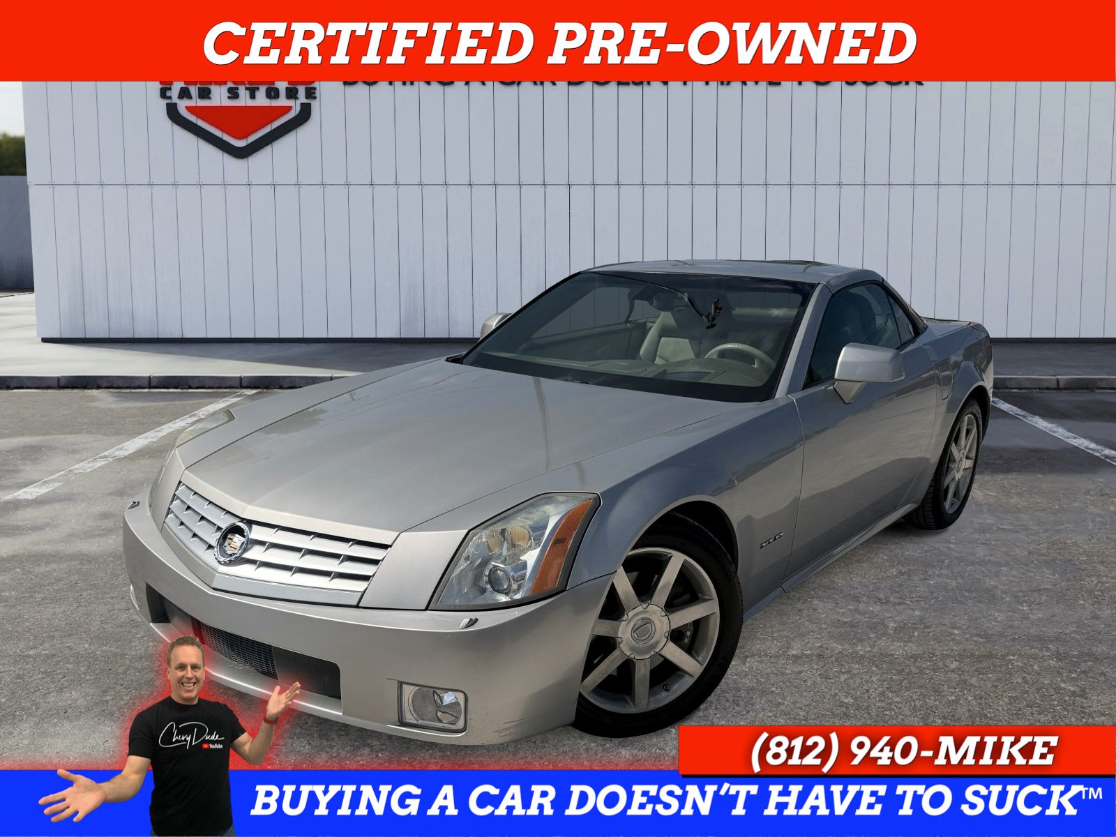 Gray (Light Platinum) 2004 Cadillac XLR Convertible Rear-Wheel Drive 5-Speed Automatic Overdrive