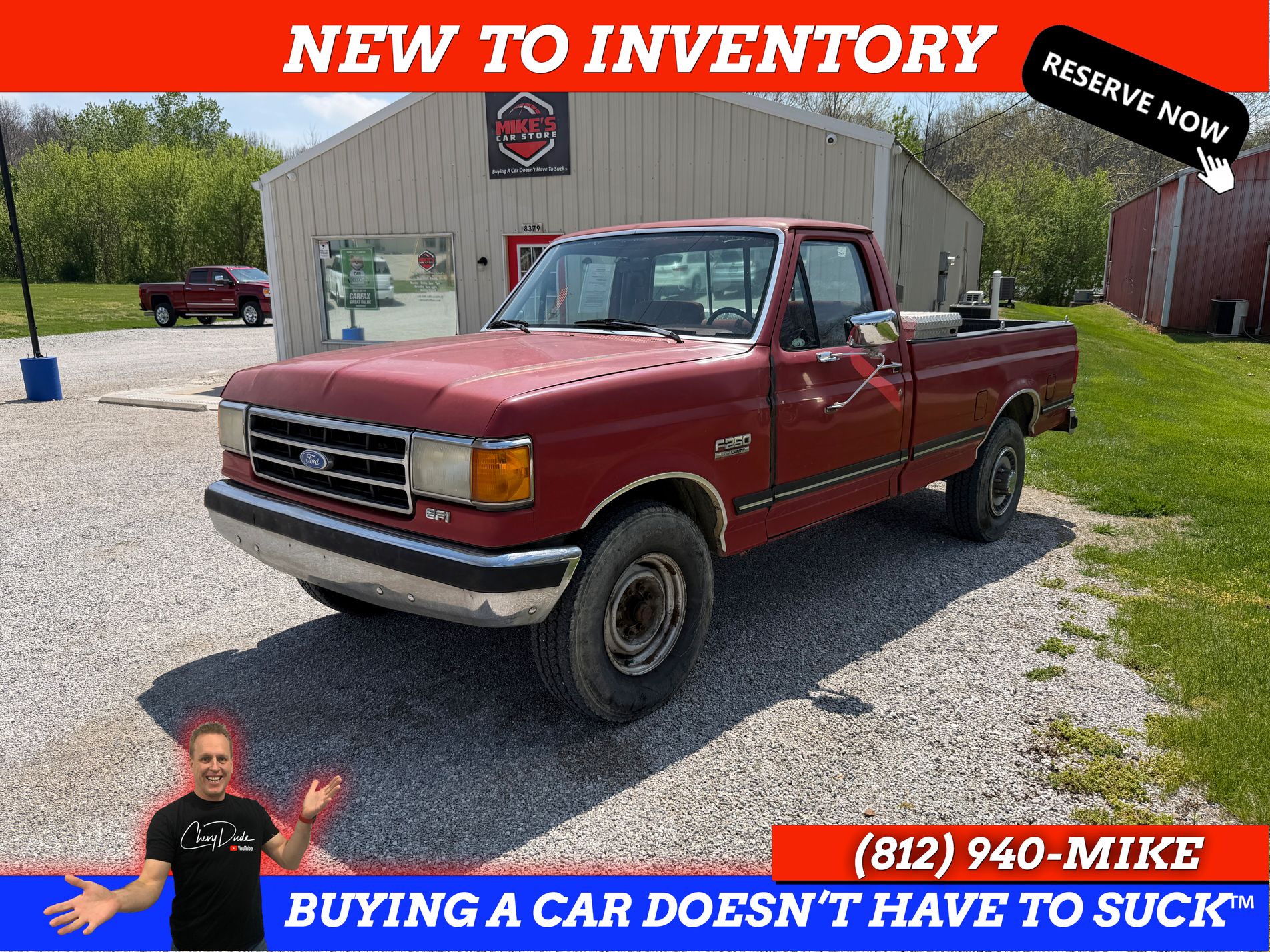 Red 1989 Ford F-250 XLT Lariat Standard Cab LB HD Pickup Truck Rear-Wheel Drive Manual