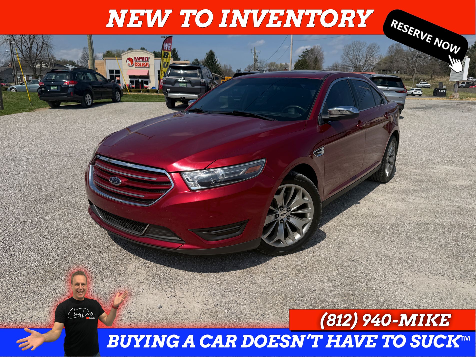 Ruby Red Metallic 2016 Ford Taurus Limited Sedan Front-Wheel Drive 6-Speed Automatic