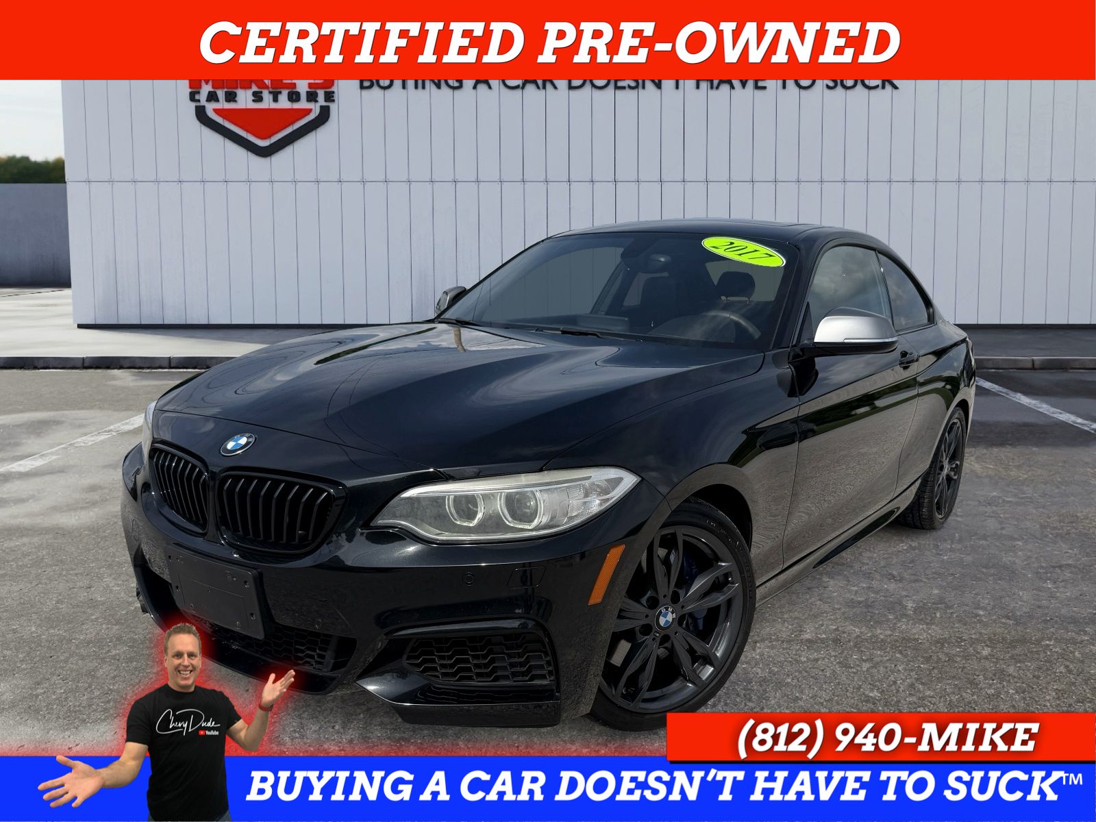 Black Sapphire Metallic 2017 BMW 2 Series Coupe All-Wheel Drive 8-Speed Automatic