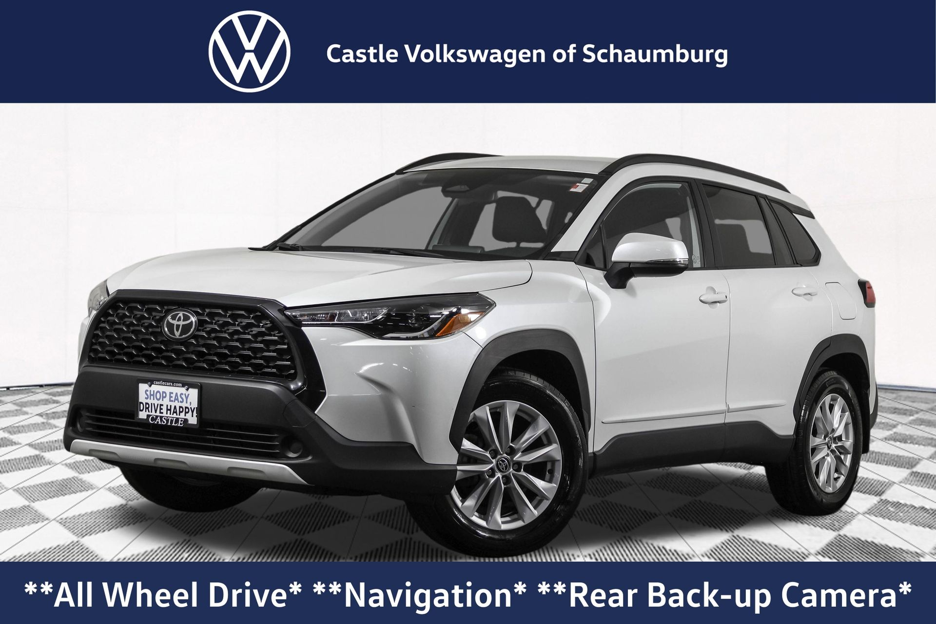 White (Wind Chill Pearl) 2023 Toyota Corolla Cross SUV / Crossover All-Wheel Drive Continuously Variable Transmission