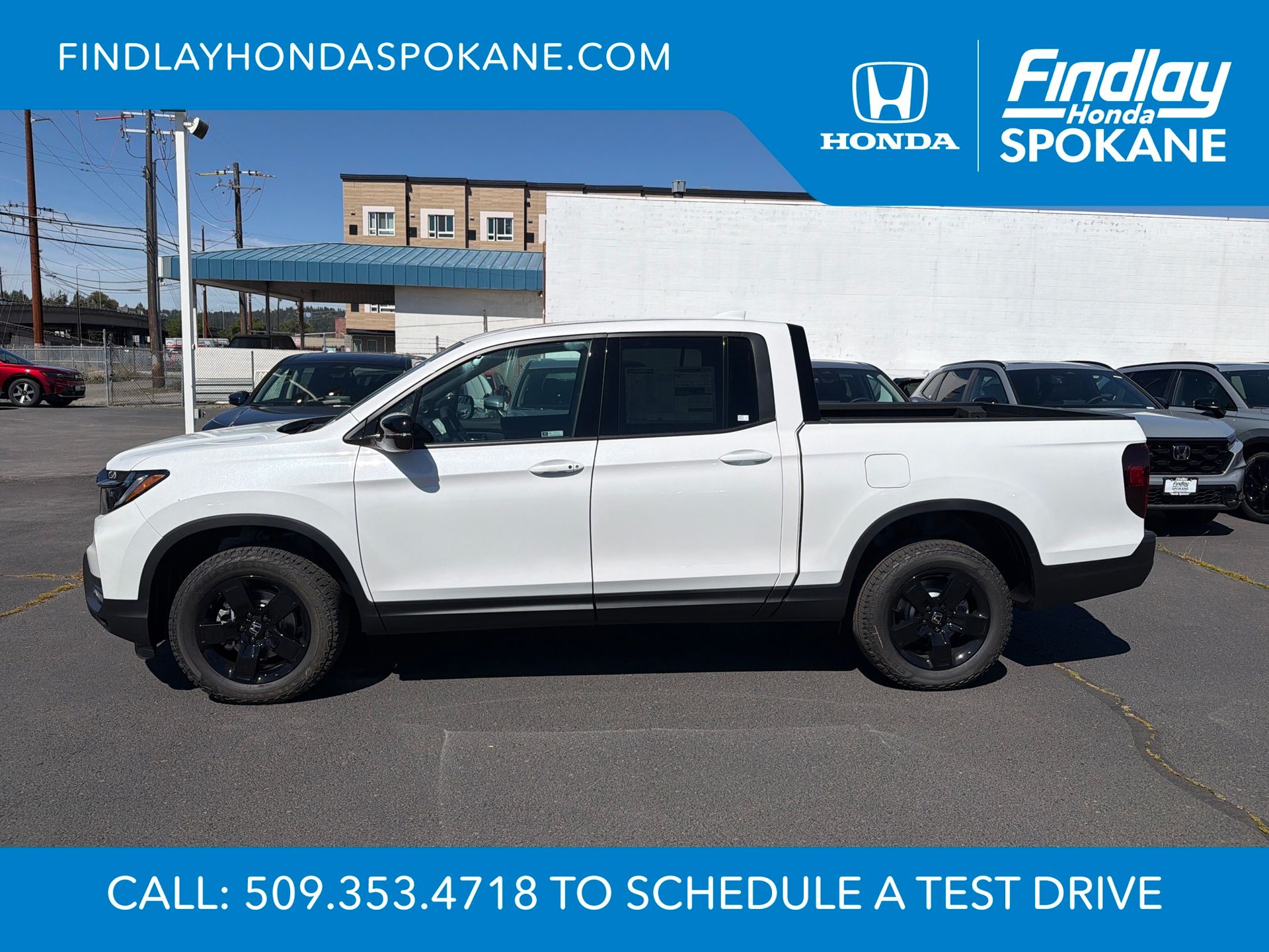 Platinum White Pearl 2026 Honda Ridgeline Black Edition AWD Pickup Truck All-Wheel Drive 9-Speed Automatic