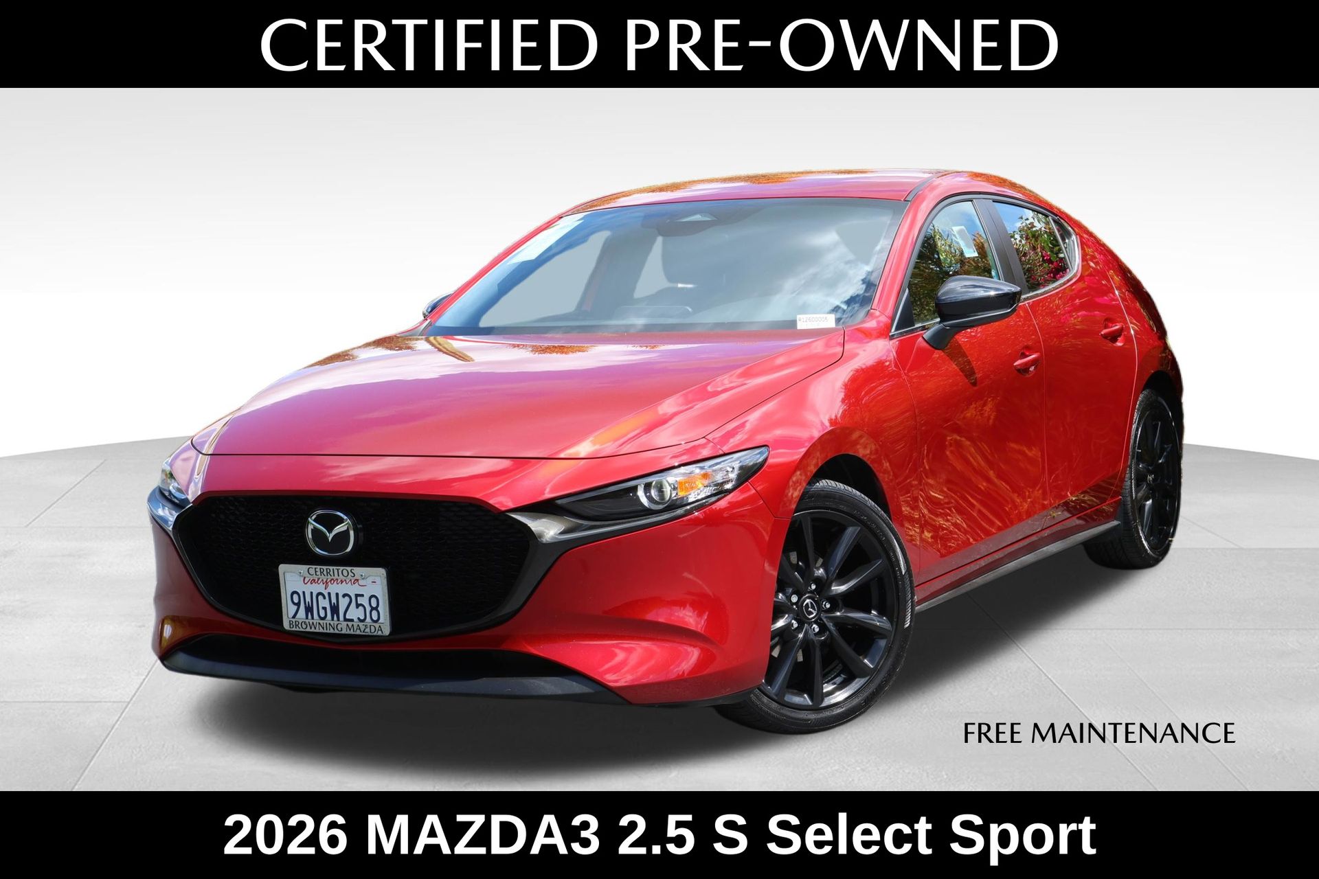 Soul Red Crystal Metallic 2026 Mazda MAZDA3 2.5 S Select Sport Hatchback FWD Hatchback Front-Wheel Drive 6-Speed Automatic