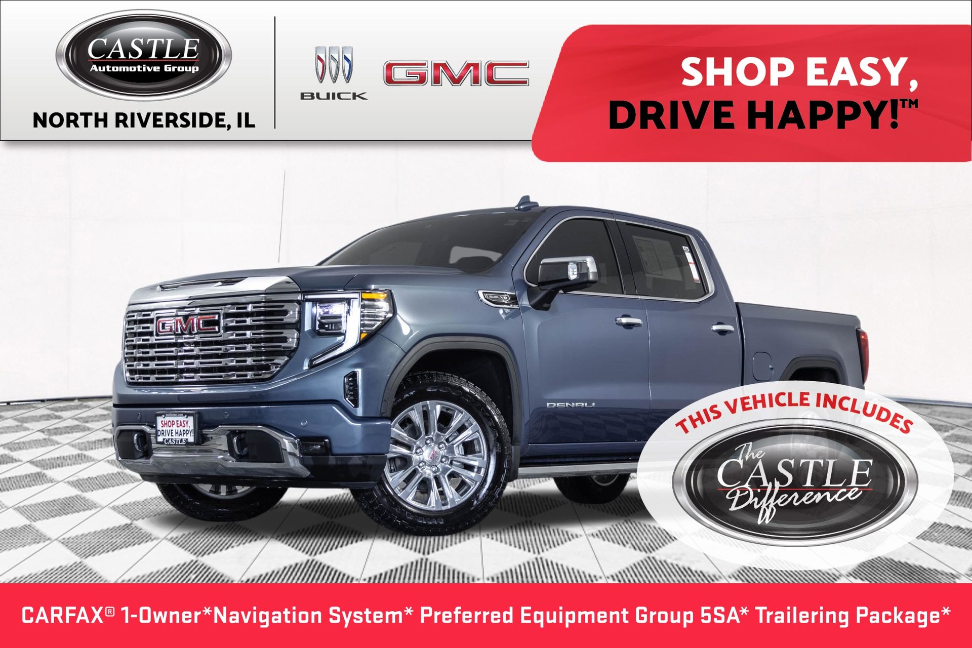 Downpour Metallic 2025 GMC Sierra 1500 Pickup Truck Four-Wheel Drive Automatic
