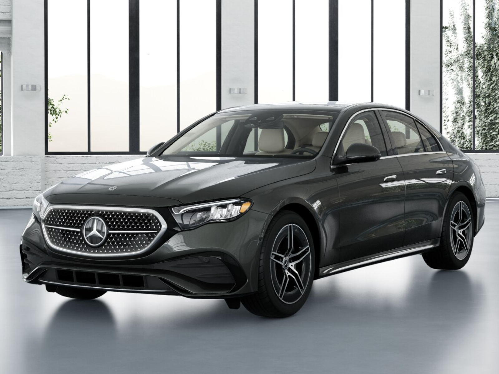 Gray (Graphite Grey Metallic) 2026 Mercedes-Benz E-Class Sedan All-Wheel Drive 9-Speed Automatic