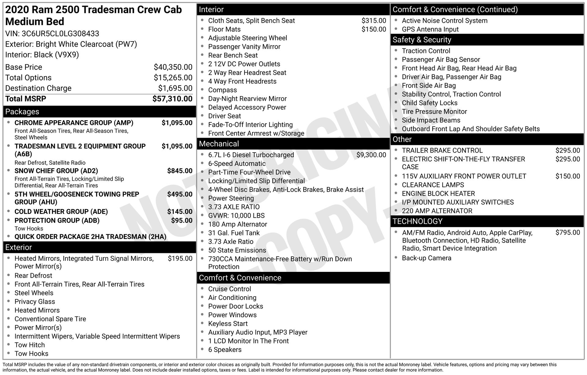 2020 RAM 2500 - Image 3