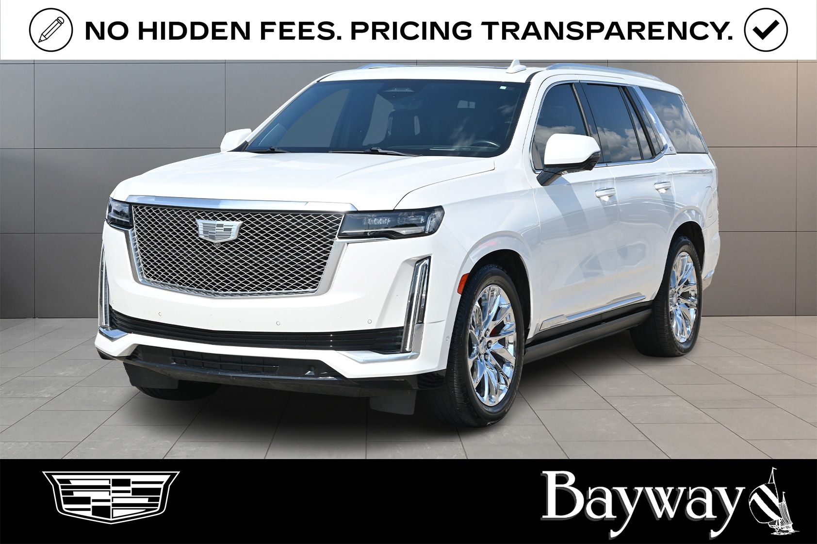 2021 Cadillac Escalade Premium Luxury Platinum White at Bayshore Chrysler Jeep Dodge Ram
