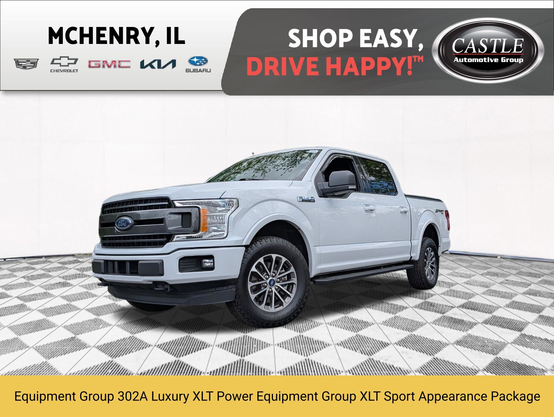 Oxford White 2019 Ford F-150 XLT SuperCrew 4WD Pickup Truck Four-Wheel Drive Automatic