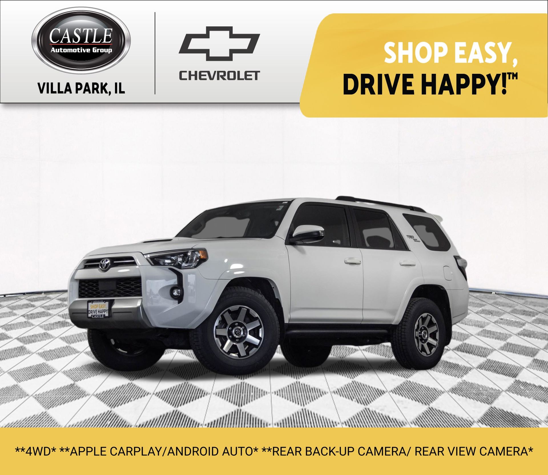 Super White 2021 Toyota 4Runner TRD Off-Road 4WD SUV / Crossover Four-Wheel Drive 5-Speed Automatic Overdrive