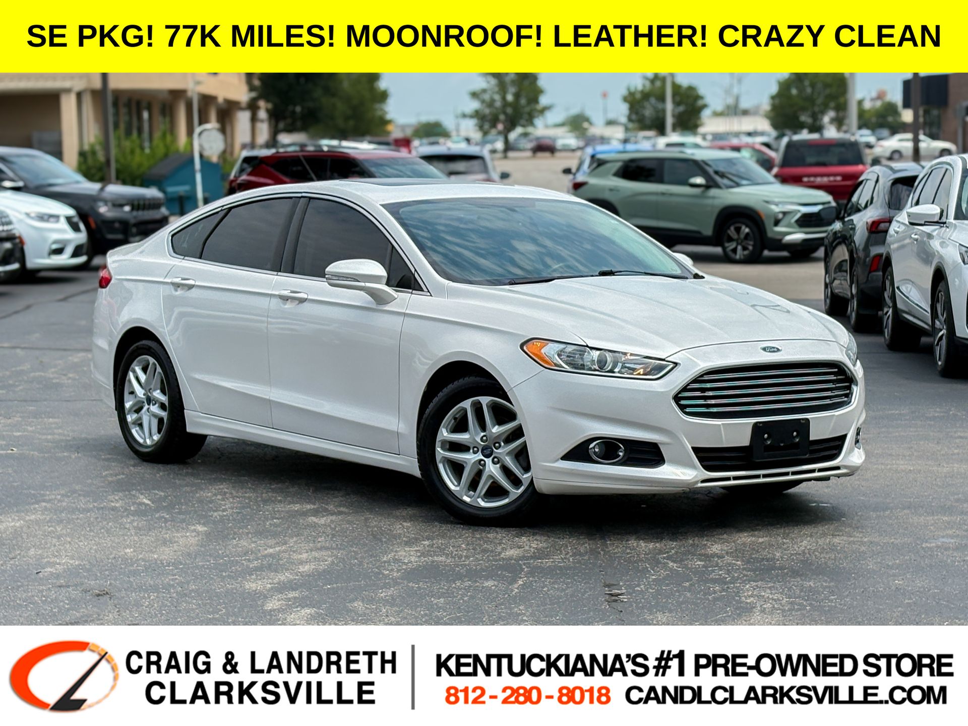 White Platinum Clearcoat Metallic 2014 Ford Fusion Sedan Front-Wheel Drive 6-Speed Automatic