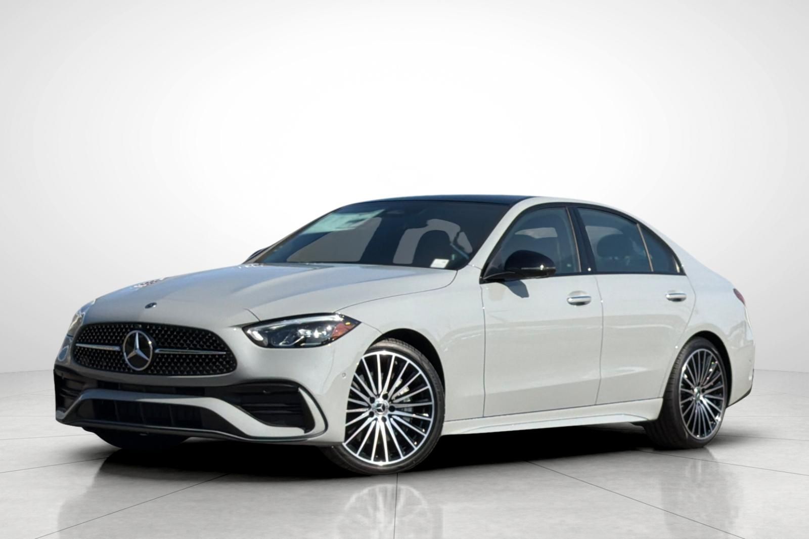 Gray (MANUFAKTUR Alpine Grey) 2026 Mercedes-Benz C-Class Sedan Rear-Wheel Drive 9-Speed Automatic
