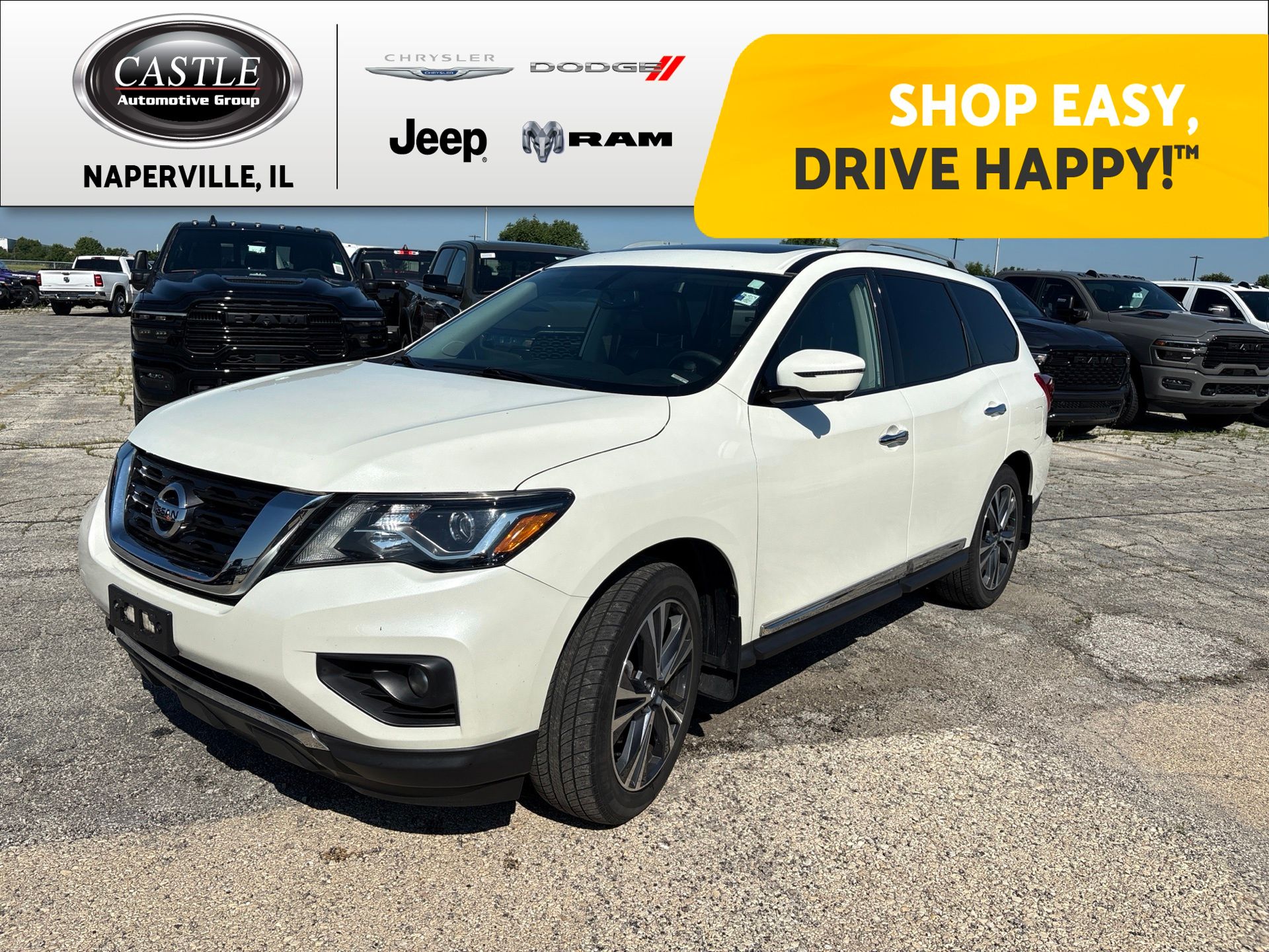 Pearl White Tricoat 2019 Nissan Pathfinder SUV / Crossover Four-Wheel Drive Continuously Variable Transmission