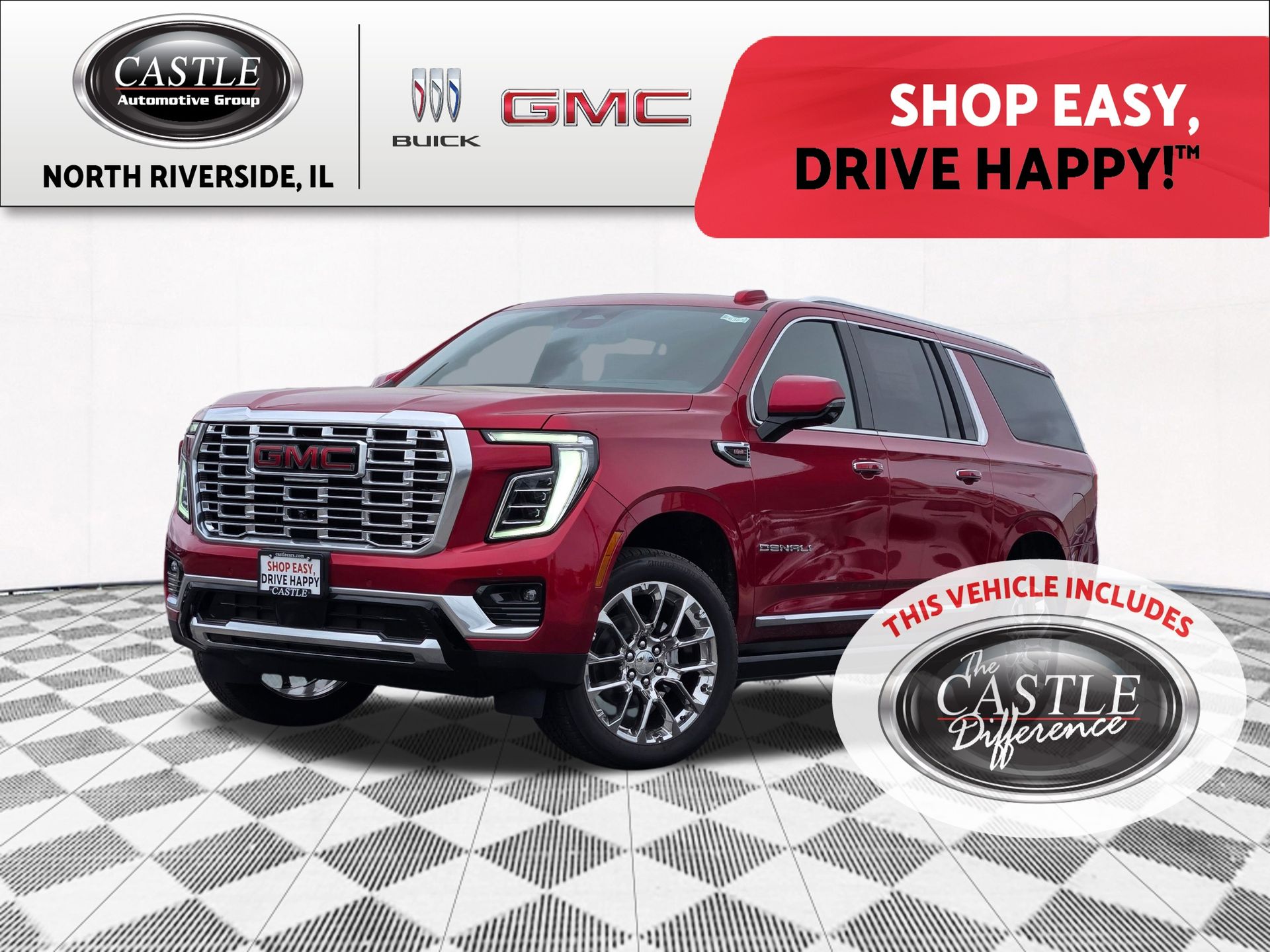 Volcanic Red Tintcoat 2026 GMC Yukon XL SUV / Crossover Four-Wheel Drive Automatic