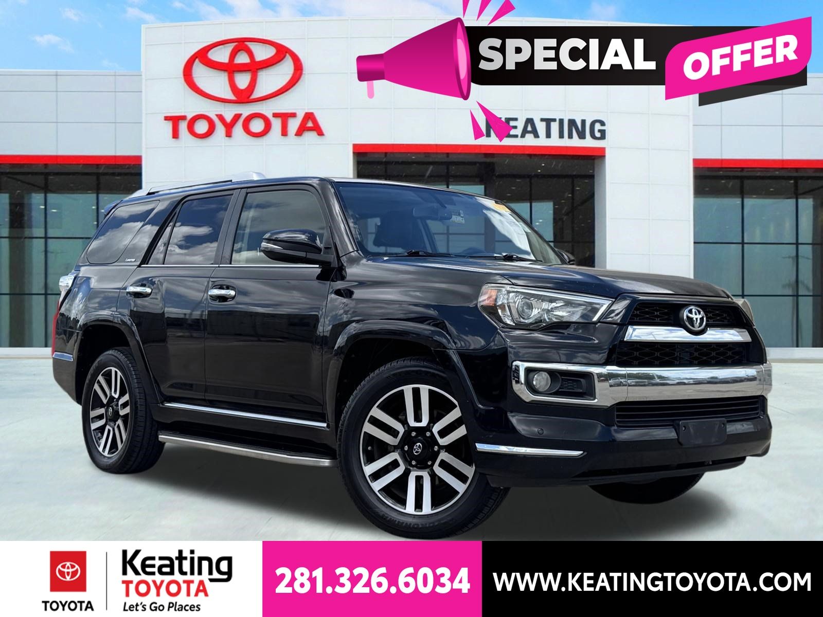 Midnight Black Metallic 2017 Toyota 4Runner SUV / Crossover 4X2 5-Speed Automatic Overdrive