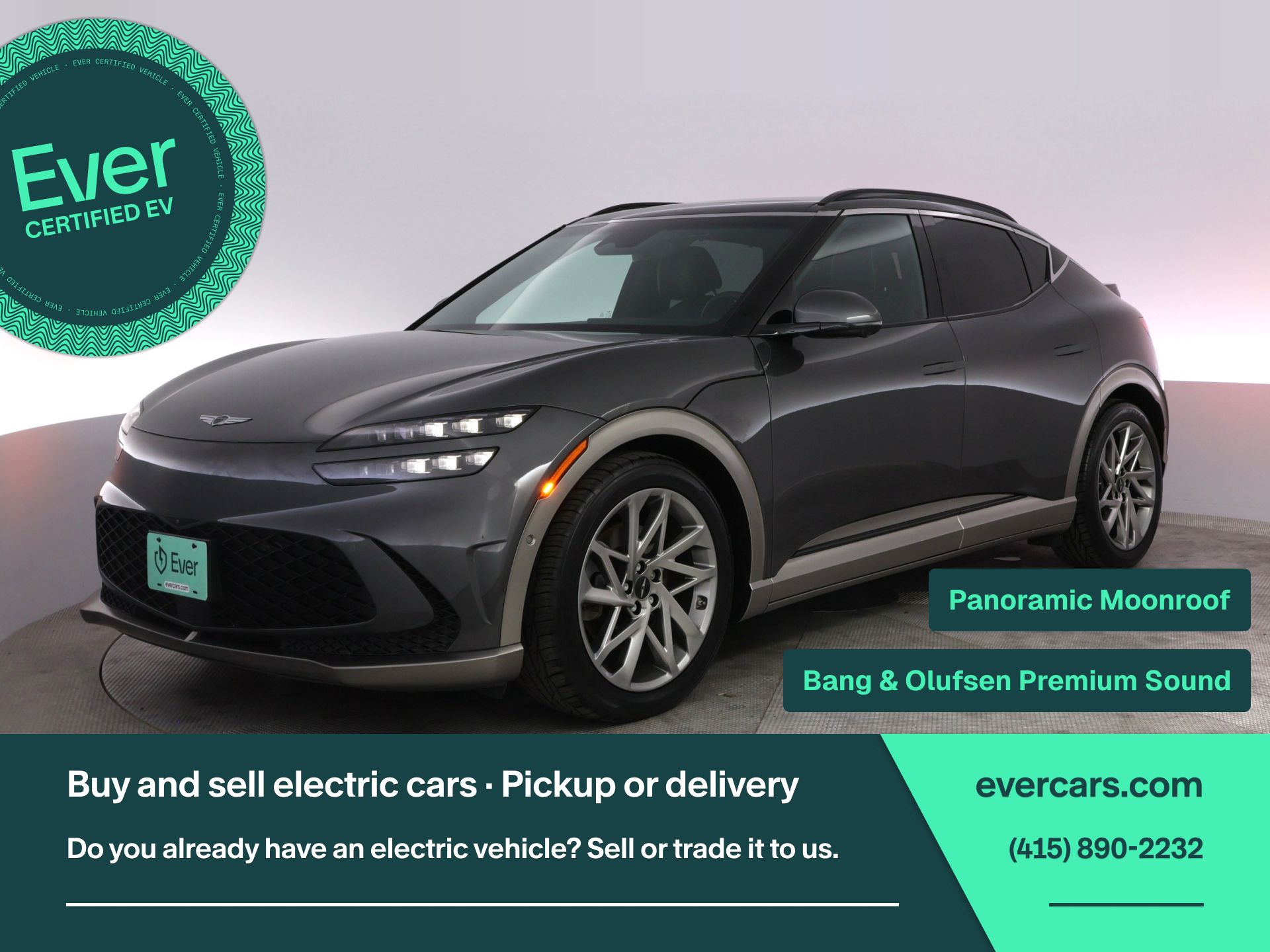 Himalayan Gray 2023 Genesis GV60 Advanced AWD SUV / Crossover All-Wheel Drive 1-Speed Automatic