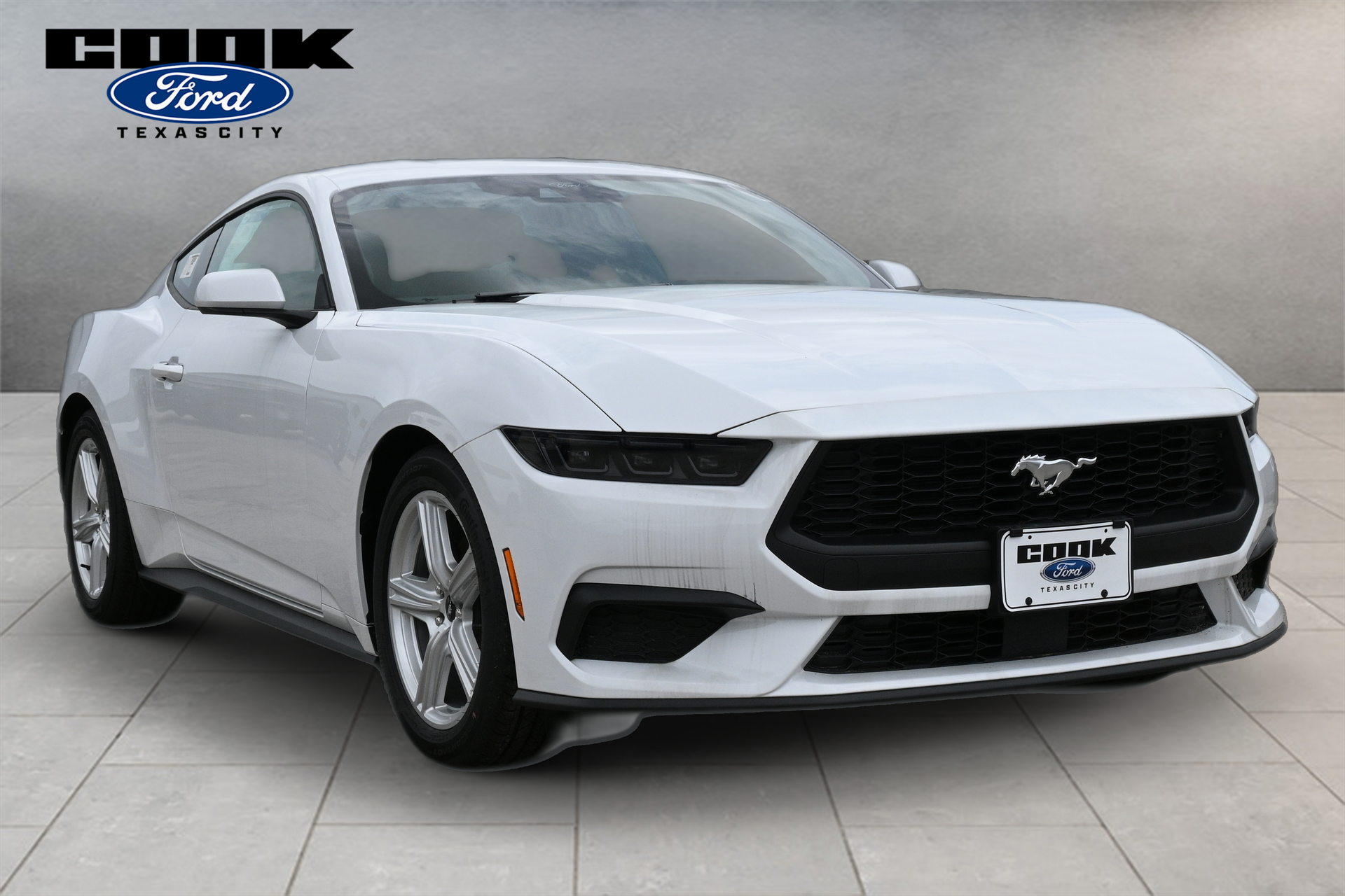 2026 Ford Mustang EcoBoost White at Wharton Ford