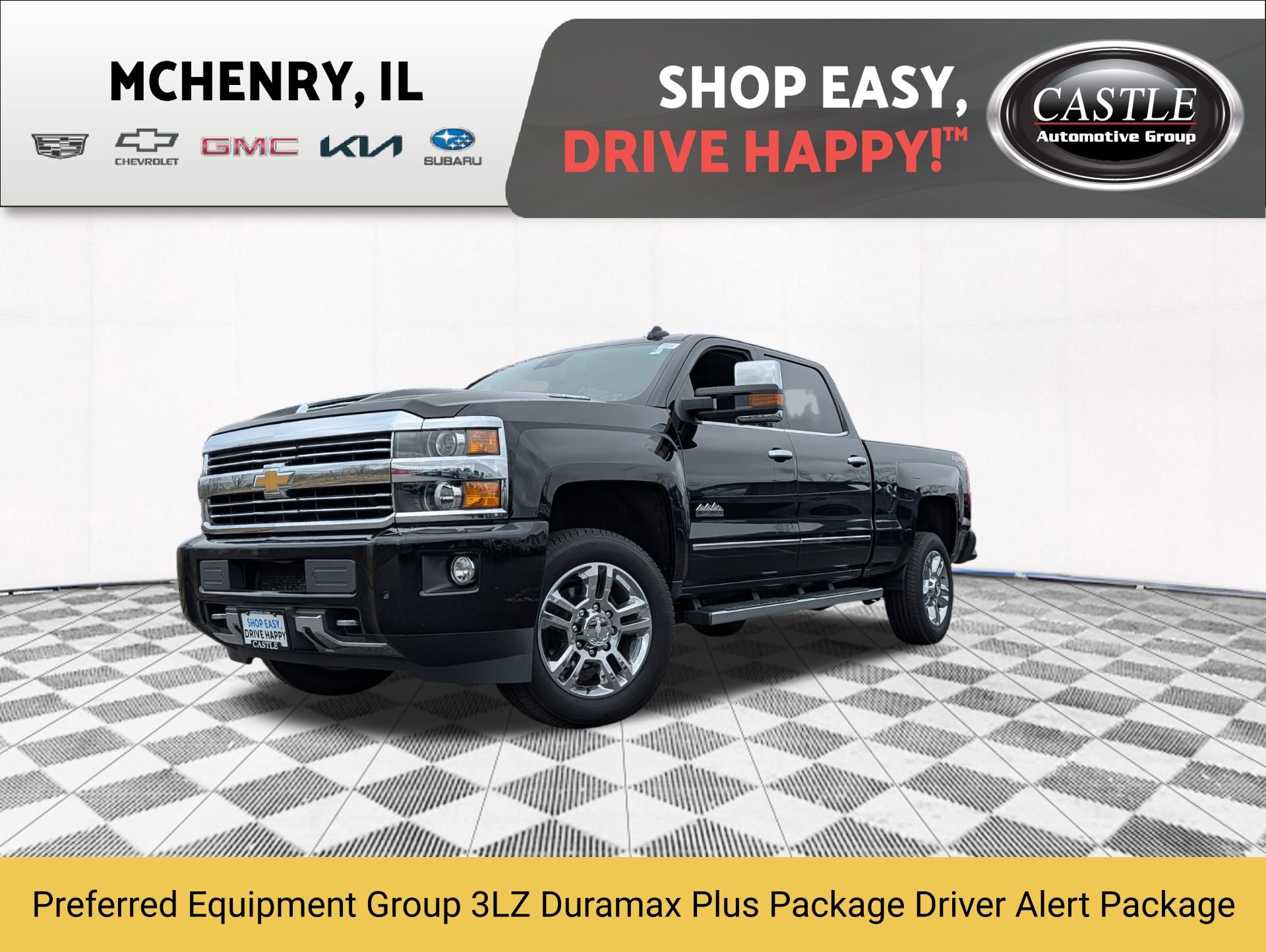 Black 2017 Chevrolet Silverado 2500HD High Country Crew Cab 4WD Pickup Truck Four-Wheel Drive 6-Speed Automatic