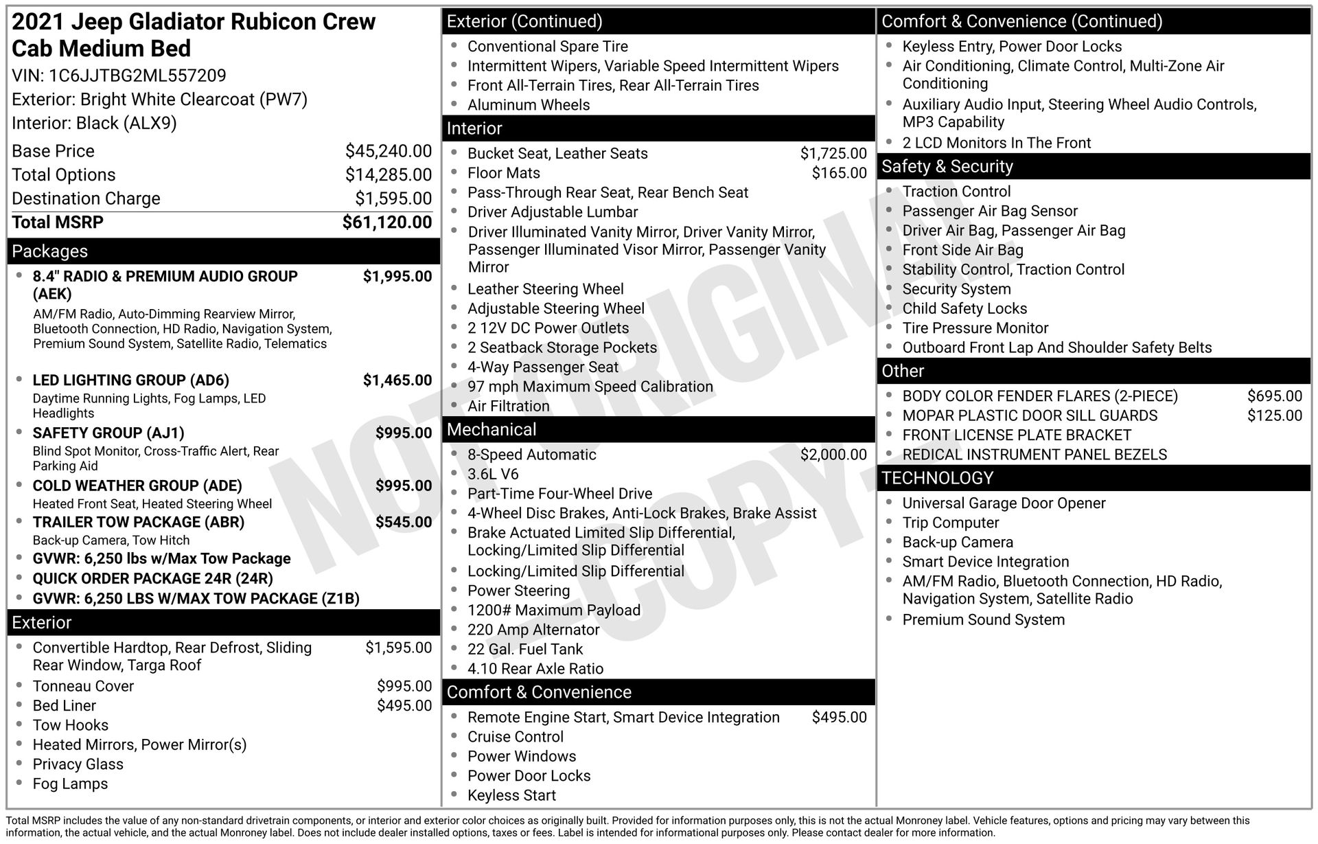 2021 JEEP GLADIATOR - Image 3