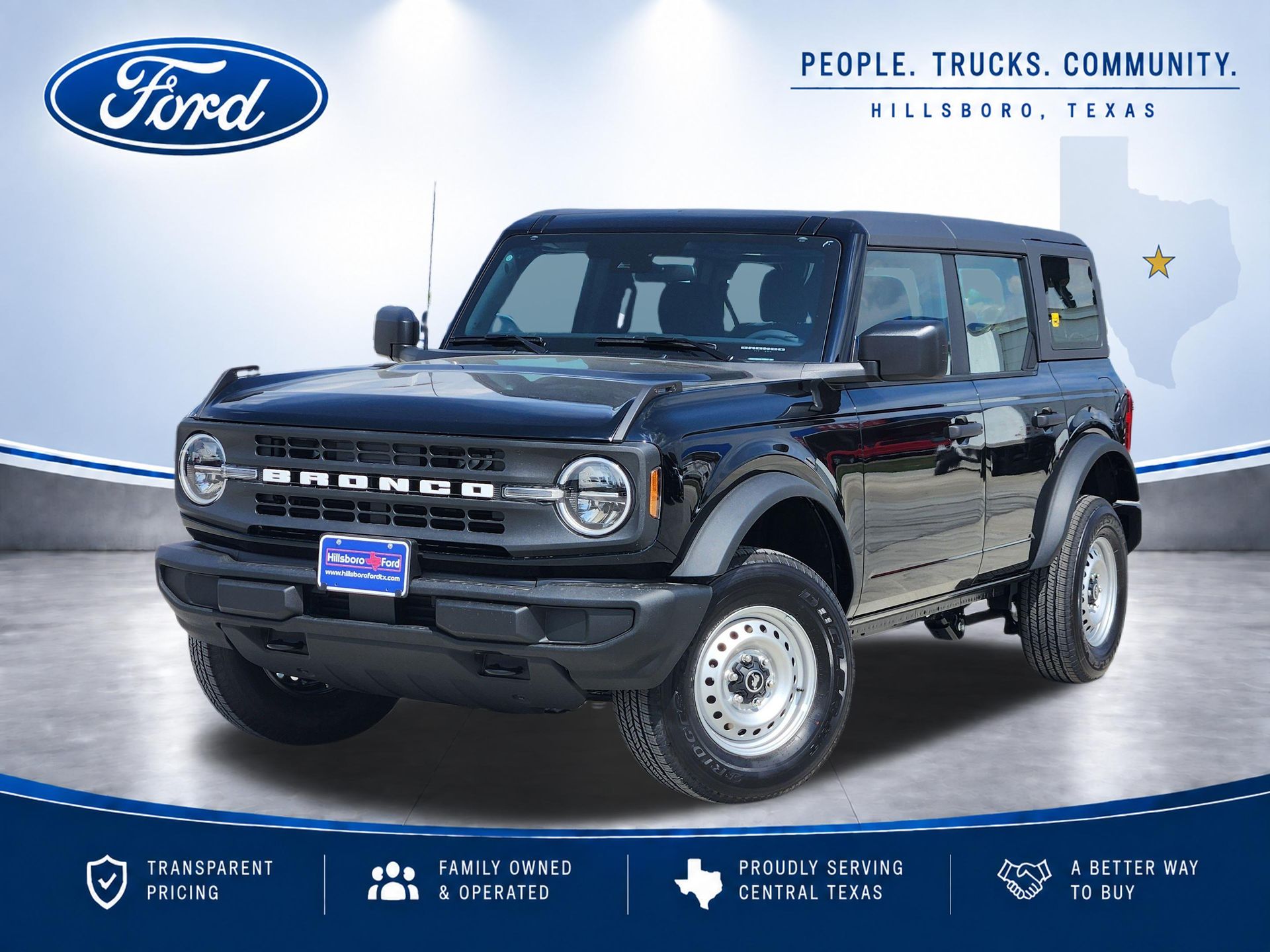 Shadow Black 2025 Ford Bronco SUV / Crossover Four-Wheel Drive Automatic