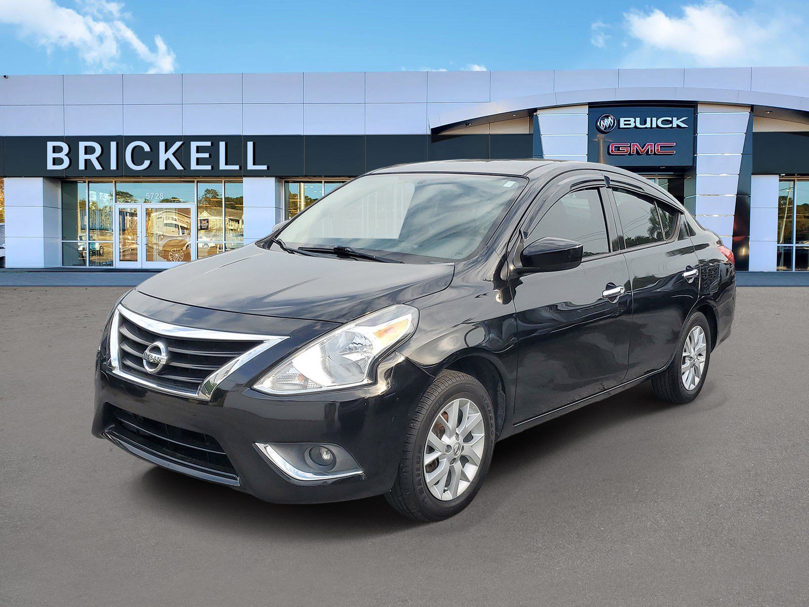 Super Black Metallic 2019 Nissan Versa Sedan Front-Wheel Drive Continuously Variable Transmission