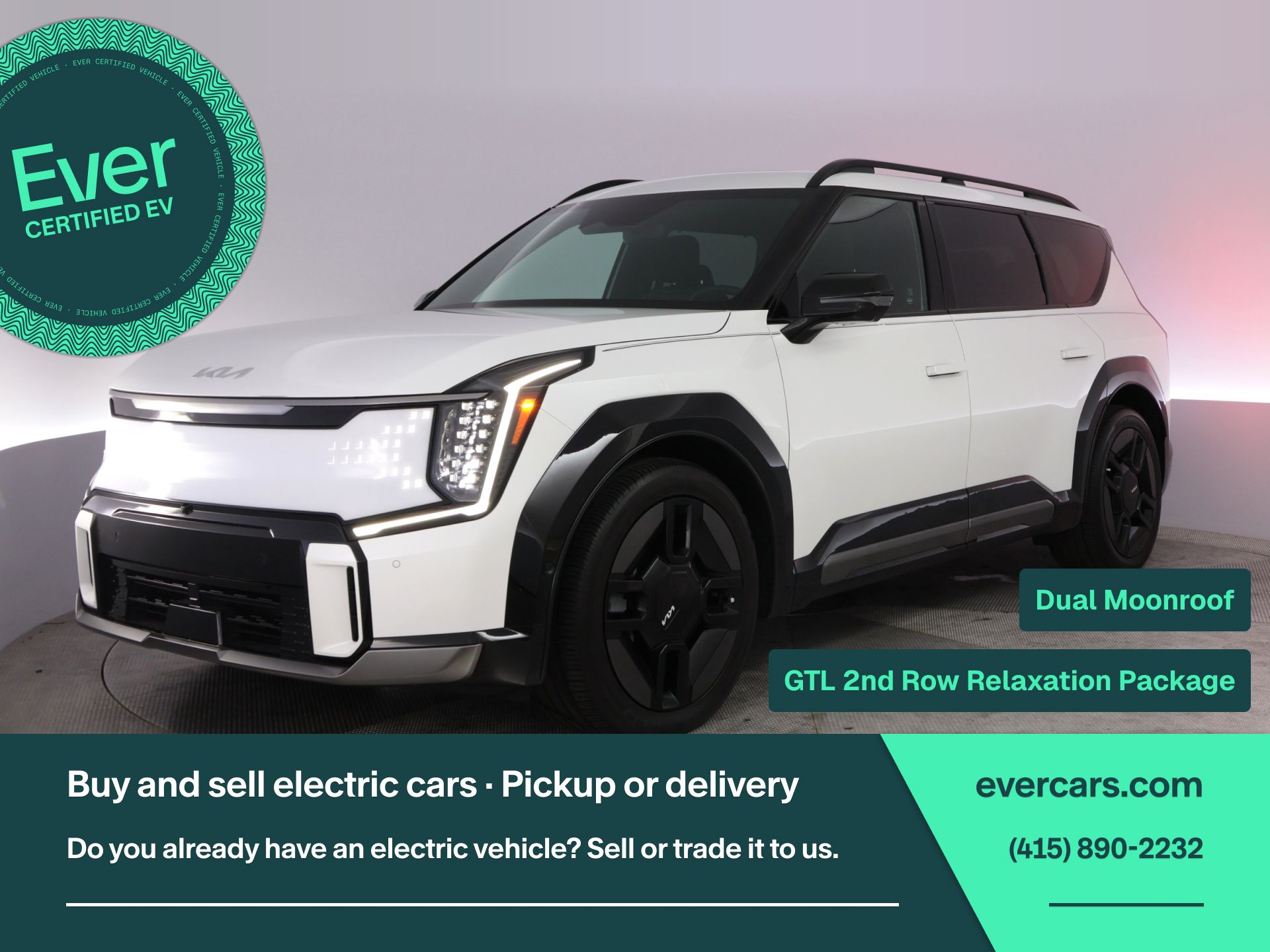 Snow White Pearl 2024 Kia EV9 SUV / Crossover All-Wheel Drive 1-Speed Automatic