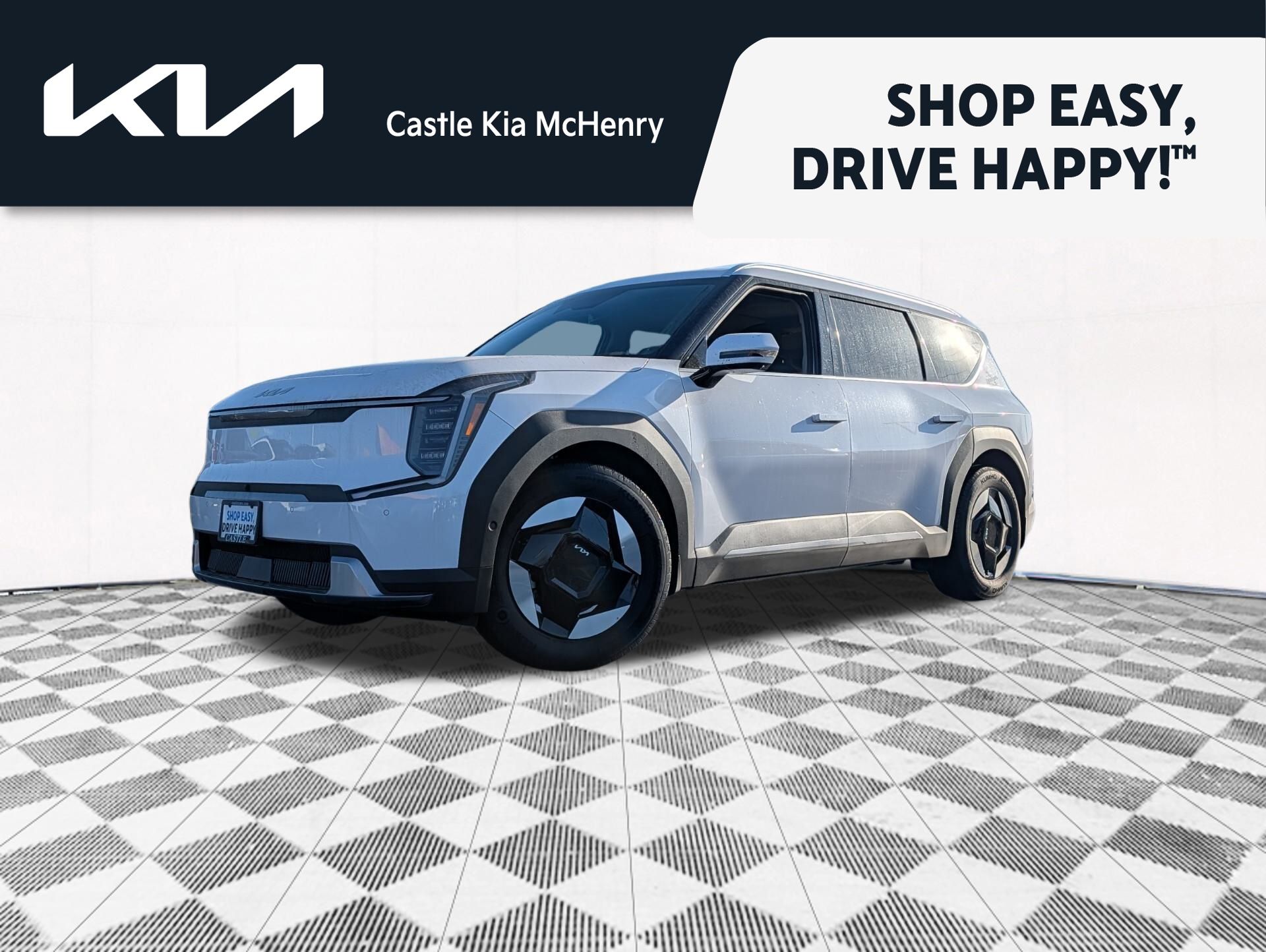 Glacial White Pearl 2026 Kia EV9 Wind AWD SUV / Crossover All-Wheel Drive 1-Speed Automatic