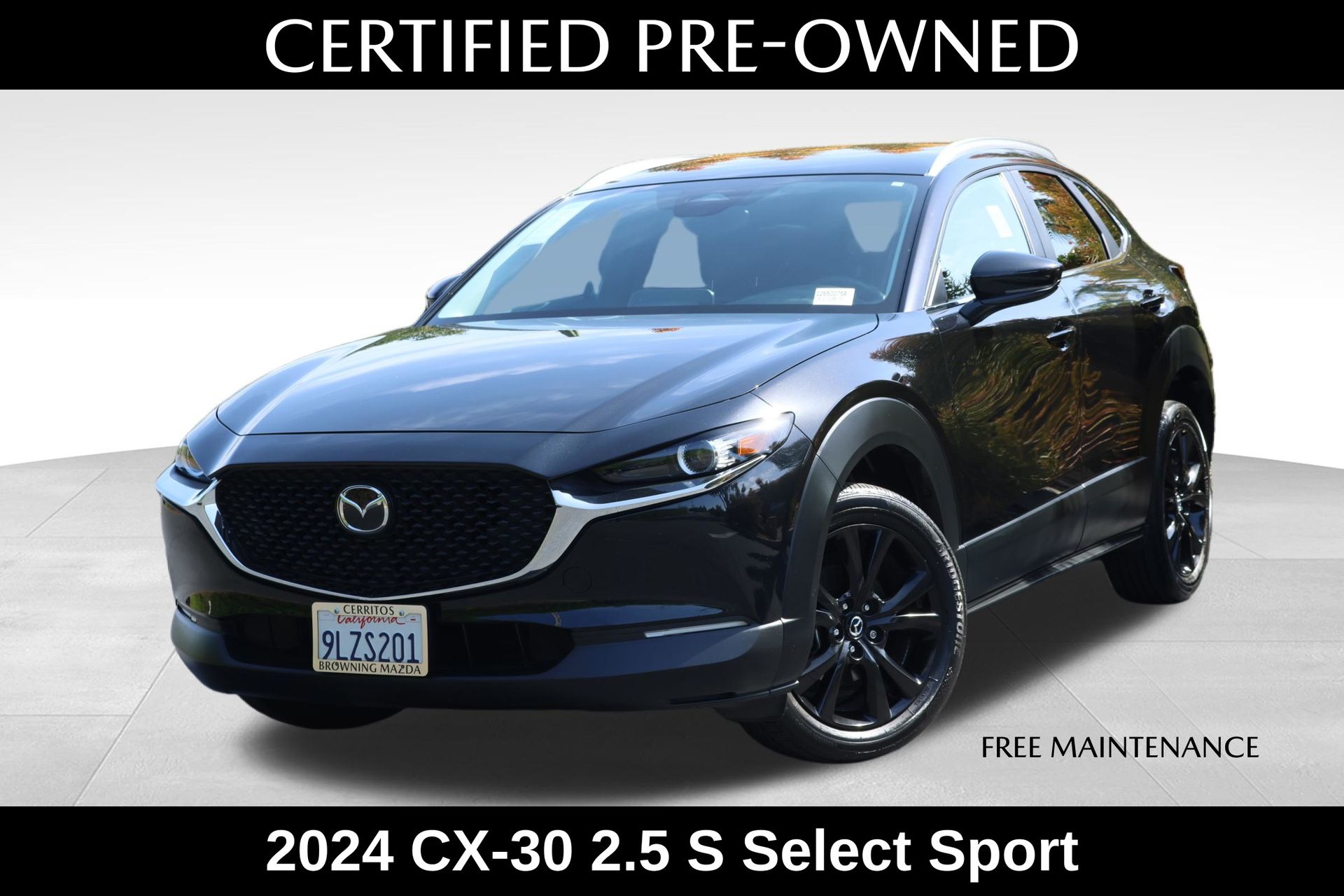 Jet Black Mica 2024 Mazda CX-30 2.5 S Select Sport AWD SUV / Crossover All-Wheel Drive 6-Speed Automatic