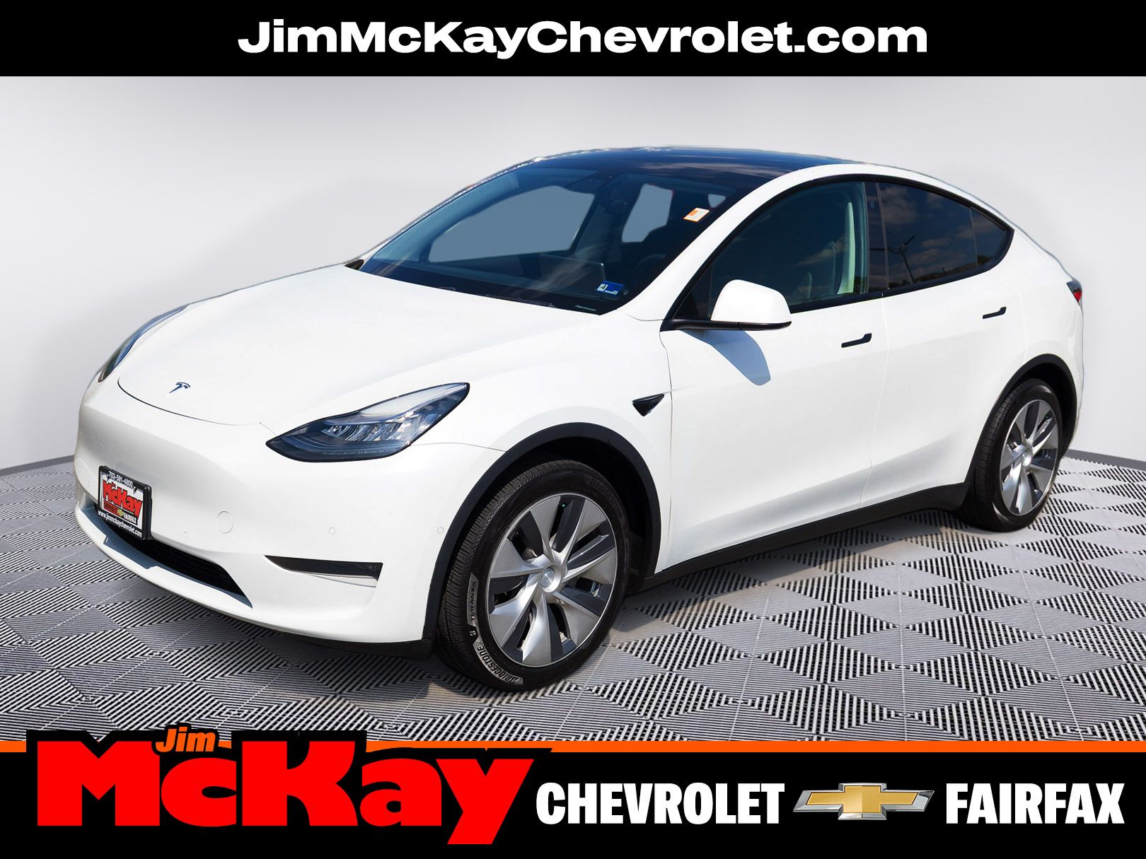 Pearl White Multi-Coat 2020 Tesla Model Y Long Range AWD SUV / Crossover All-Wheel Drive 1-Speed Automatic