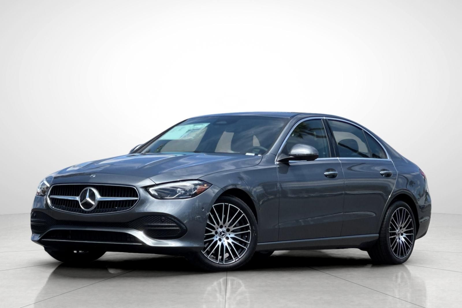 Gray (Selenite Grey Metallic) 2026 Mercedes-Benz C-Class Sedan Rear-Wheel Drive 9-Speed Automatic