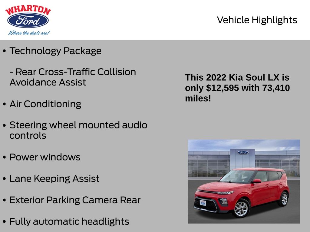 2022 Kia Soul LX Red at Victoria Chrysler Dodge Jeep Ram