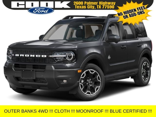 Shadow Black 2025 Ford Bronco Sport Outer Banks AWD SUV / Crossover All-Wheel Drive 8-Speed Automatic
