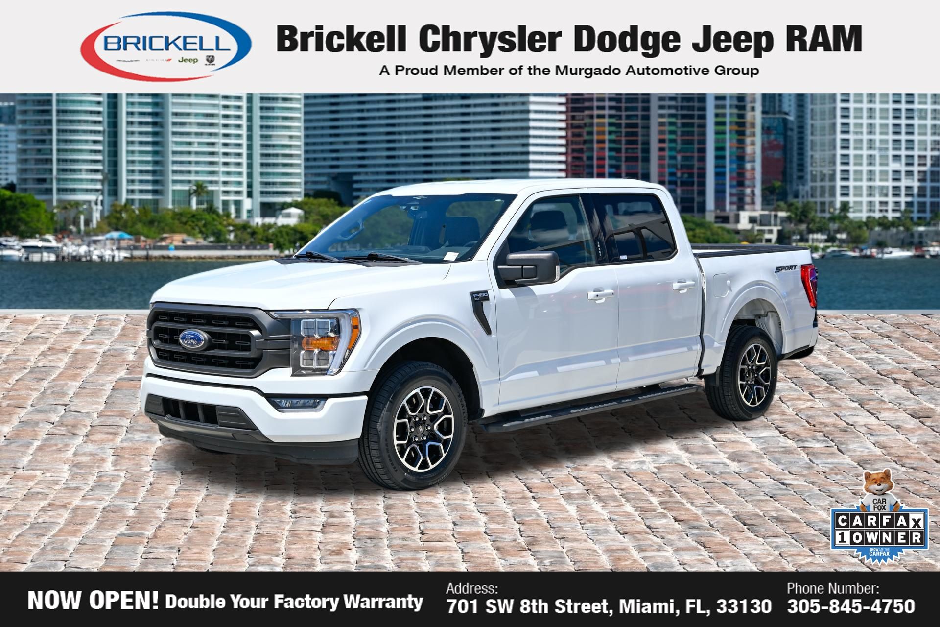 Oxford White 2023 Ford F-150 XLT SuperCrew RWD Pickup Truck 4X2 Automatic