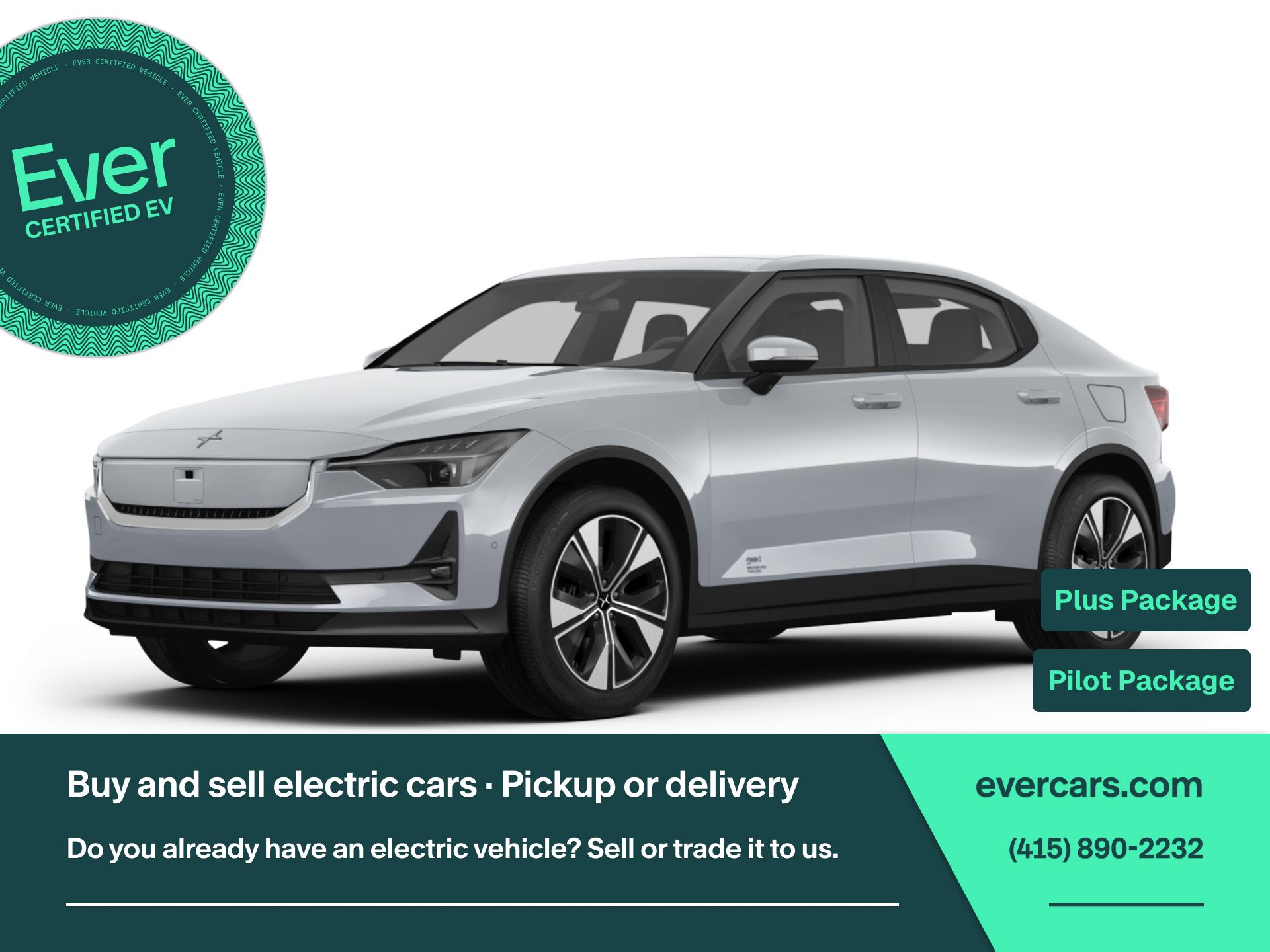 Magnesium Metallic 2024 Polestar 2 Sedan All-Wheel Drive 1-Speed Automatic