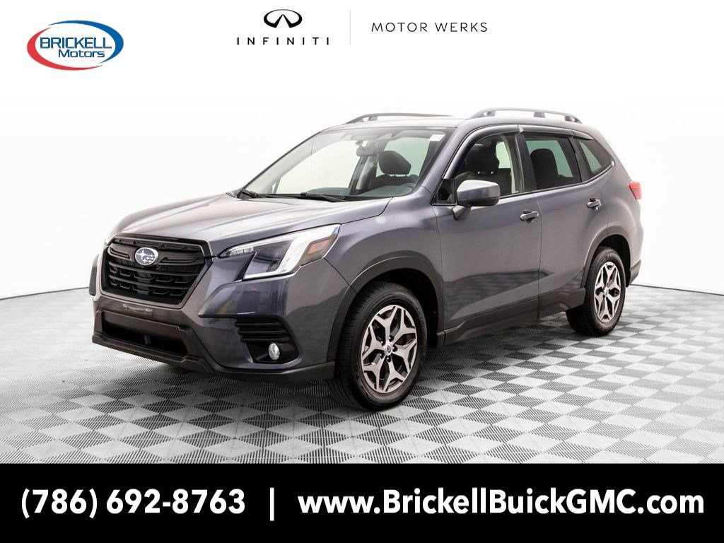 Gray Metallic 2023 Subaru Forester Premium Crossover AWD SUV / Crossover All-Wheel Drive Continuously Variable Transmission