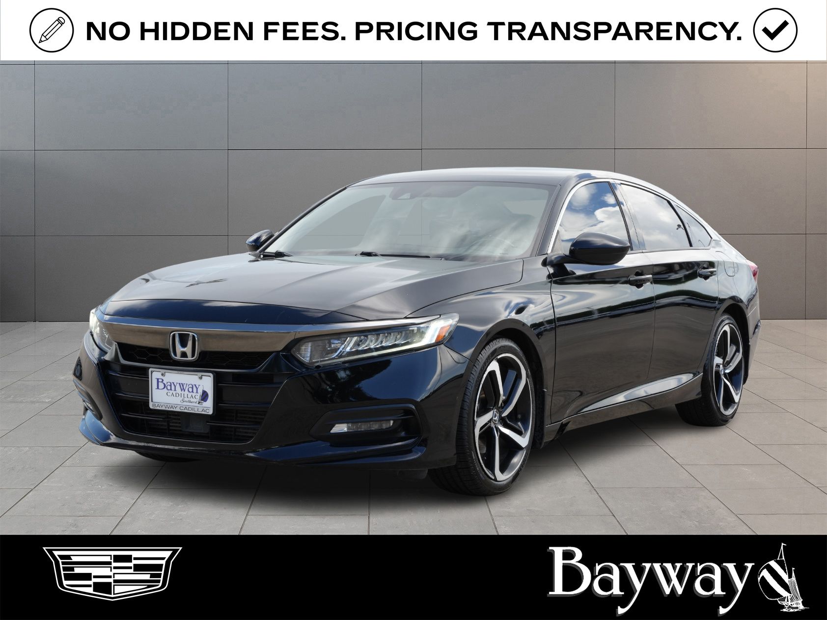 Black 2018 Honda Accord Sedan Front-Wheel Drive Continuously Variable Transmission