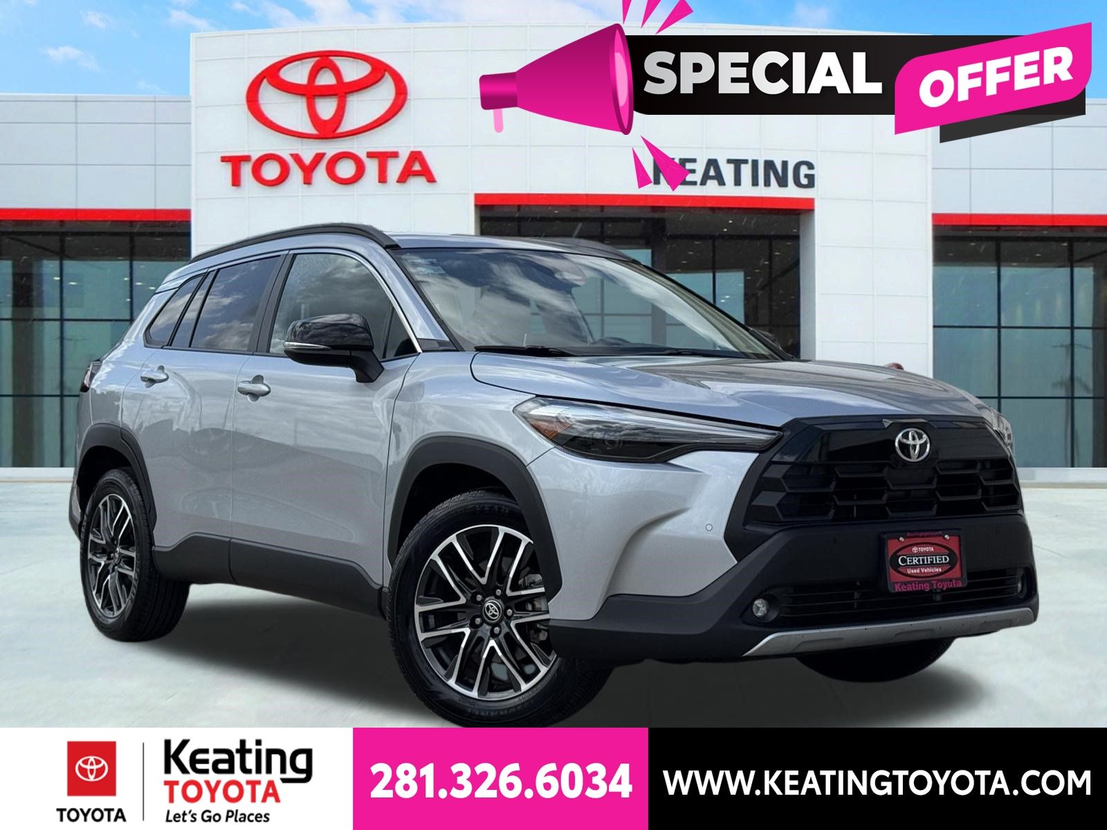 Silver 2026 Toyota Corolla Cross SUV / Crossover Front-Wheel Drive Continuously Variable Transmission