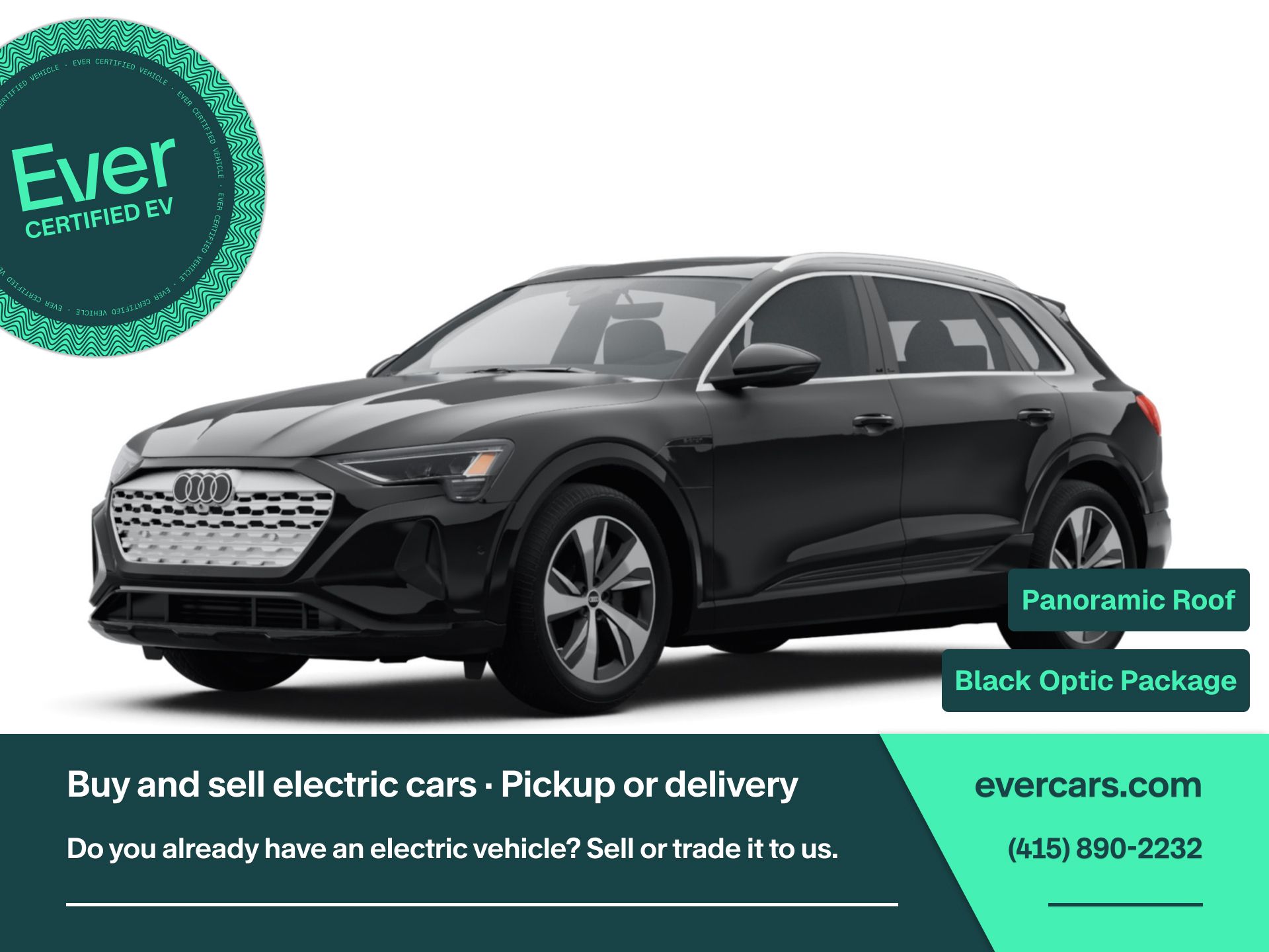 Black Metallic 2024 Audi Q8 e-tron SUV / Crossover All-Wheel Drive Automatic