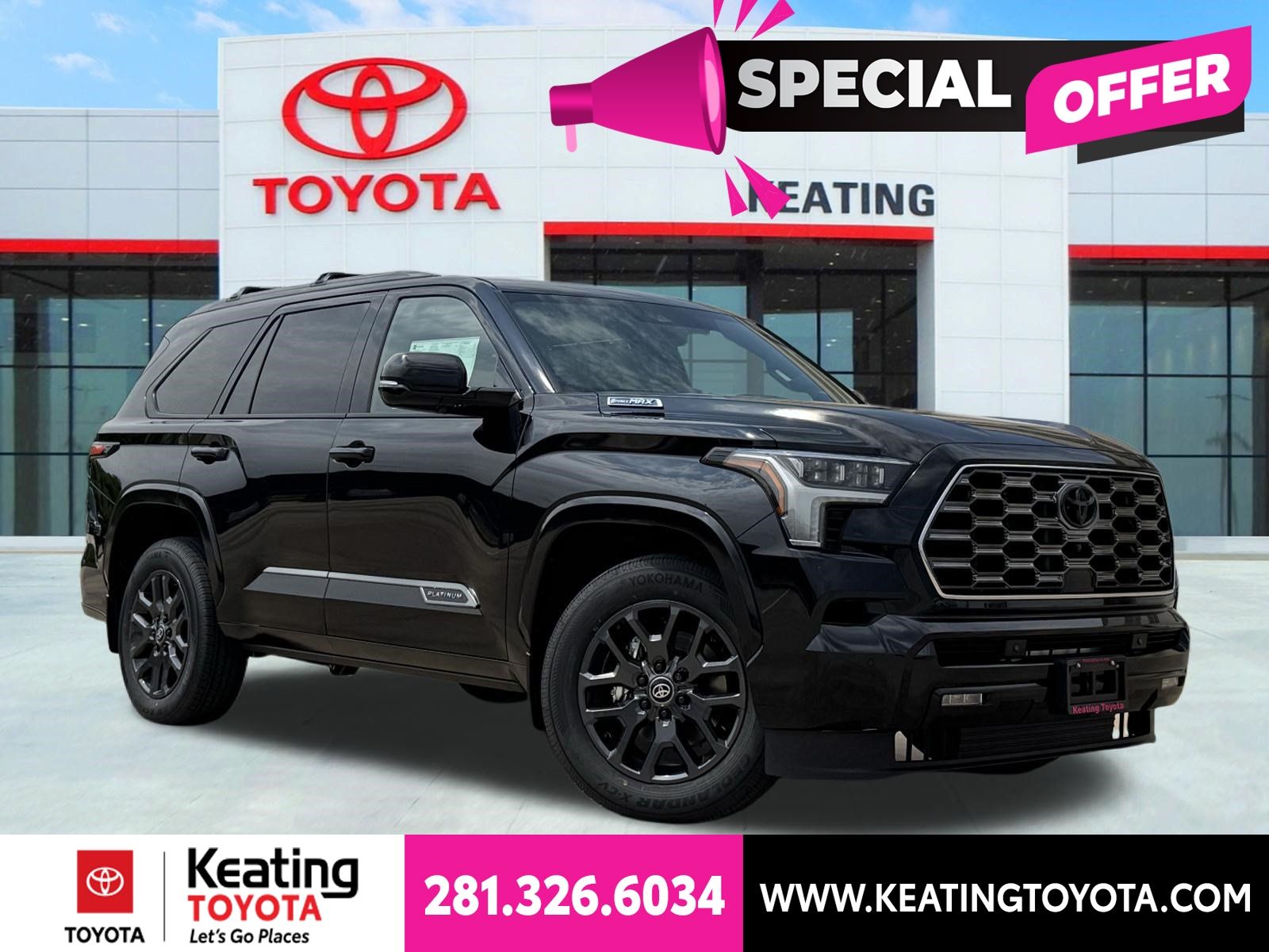 Midnight Black Metallic 2026 Toyota Sequoia SUV / Crossover Four-Wheel Drive Automatic