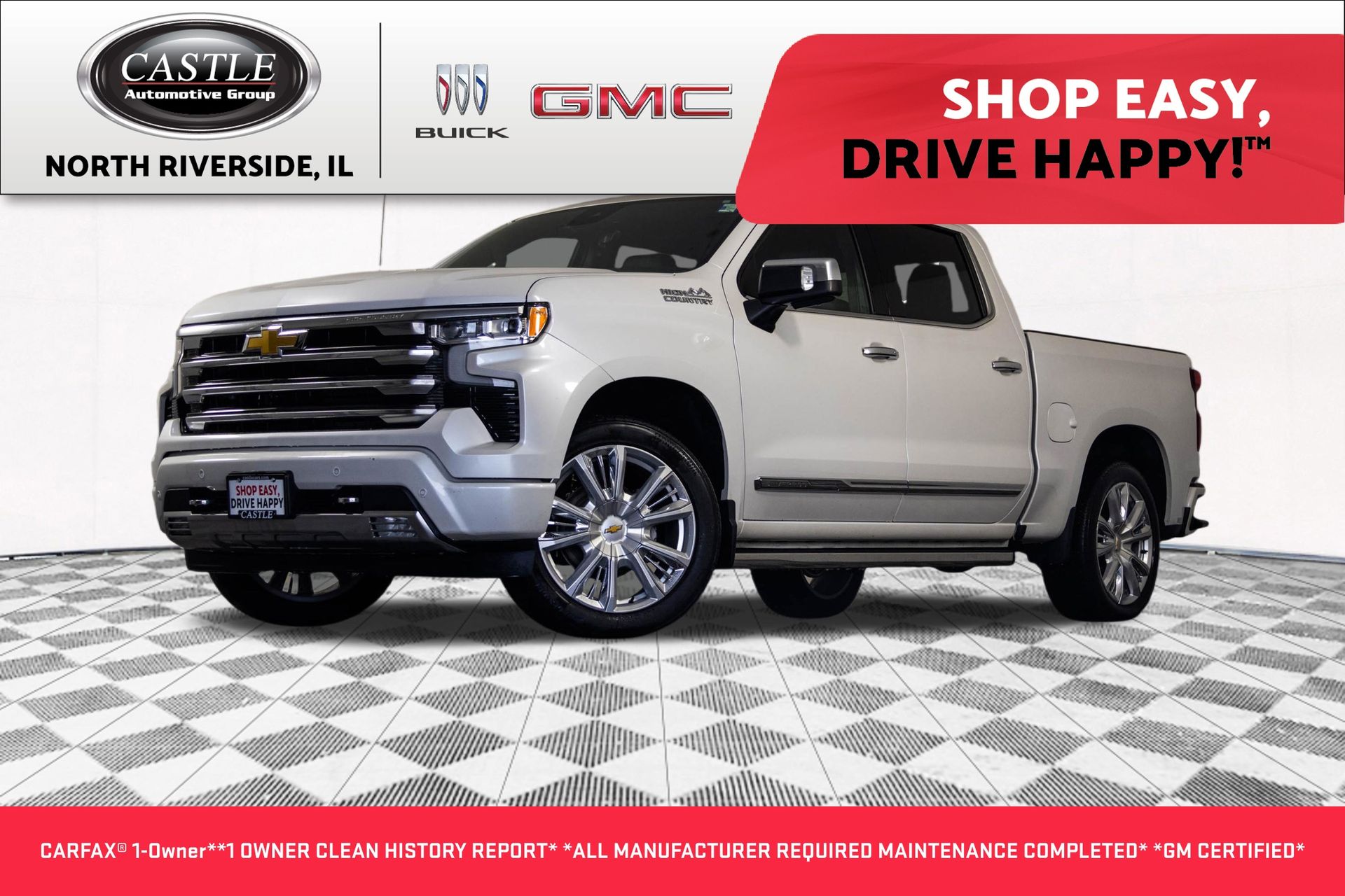 White (Iridescent Pearl Tricoat) 2024 Chevrolet Silverado 1500 Pickup Truck Four-Wheel Drive Automatic