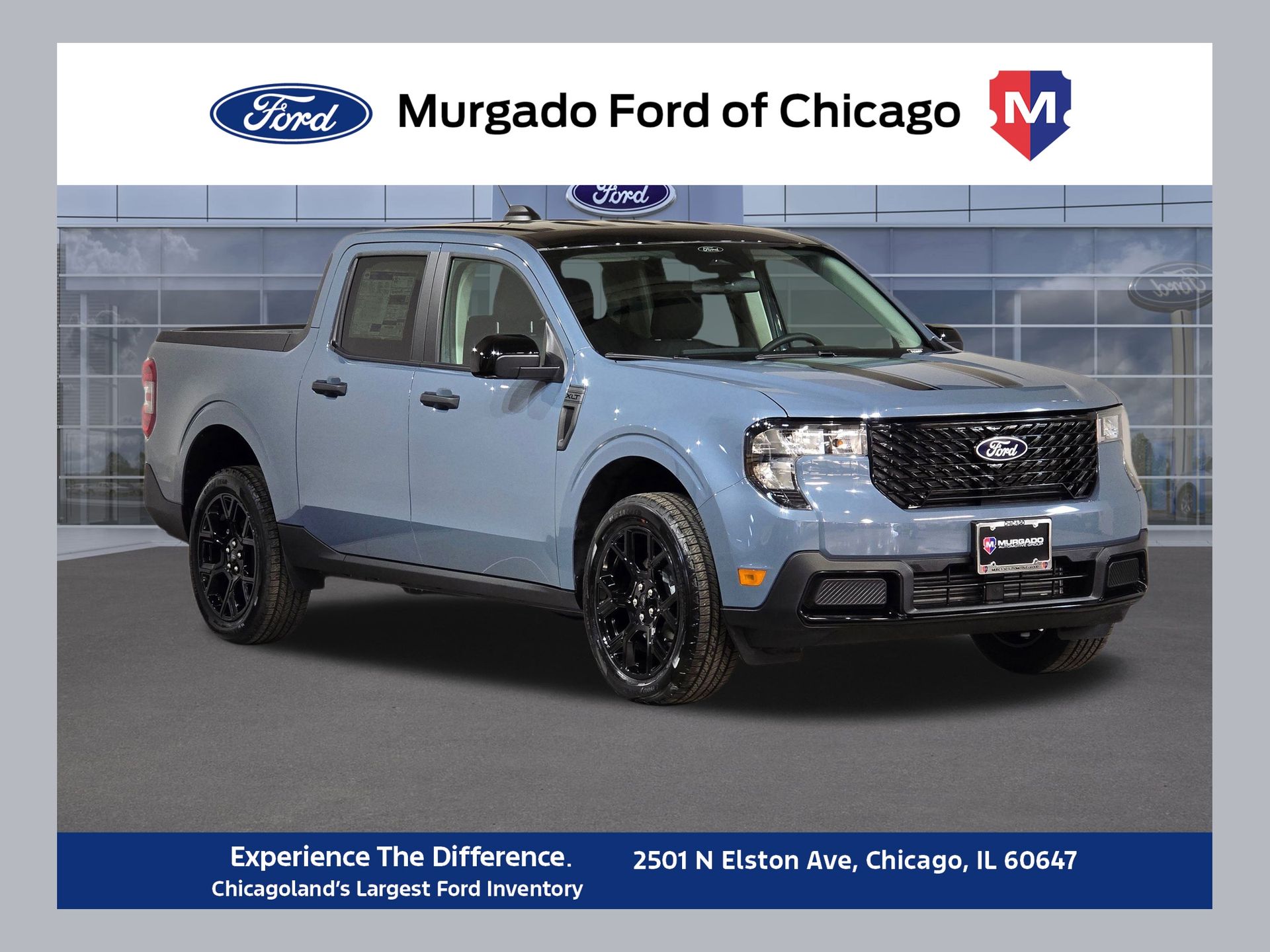 Blue (Azure Gray Metallic Tri-Coat) 2026 Ford Maverick Pickup Truck All-Wheel Drive 8-Speed Automatic