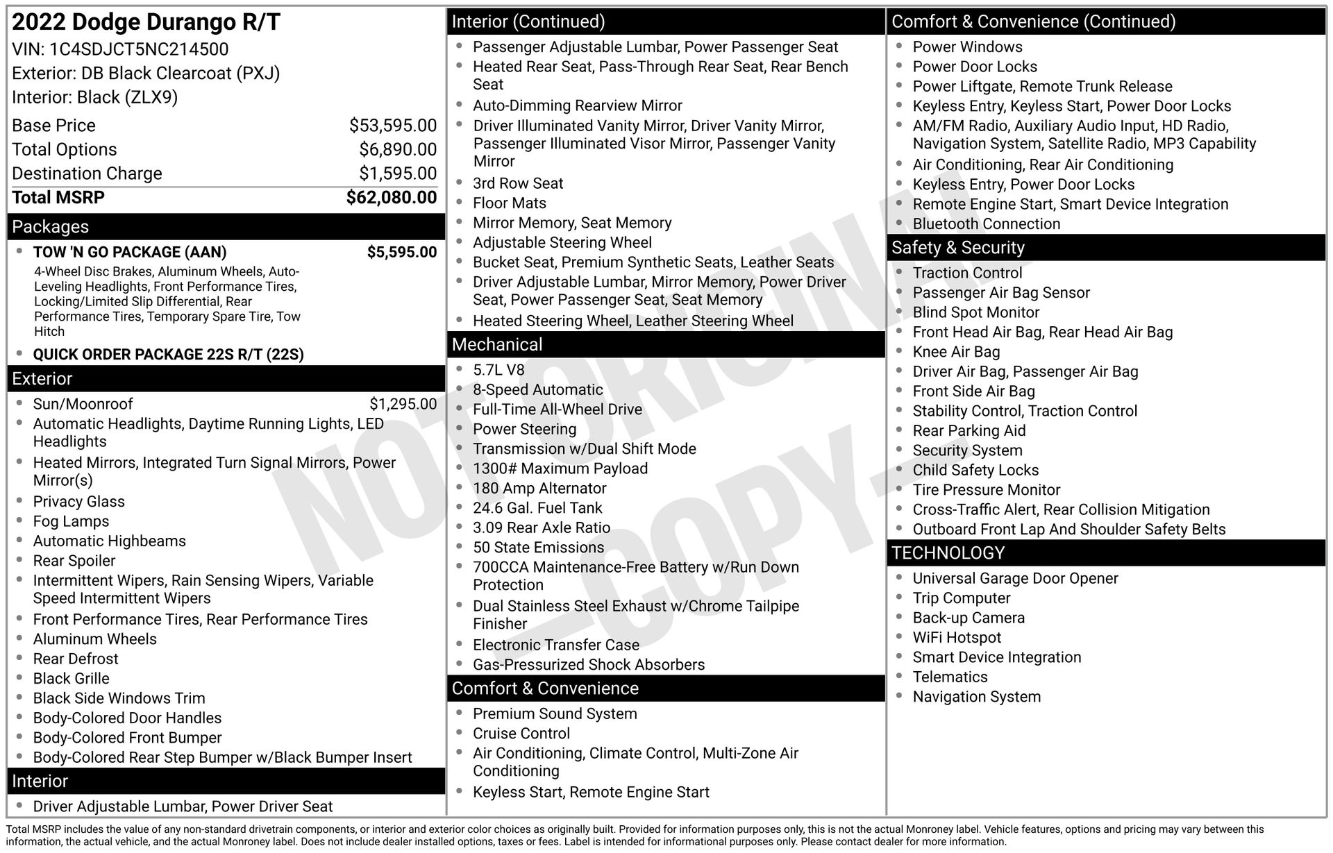 2022 DODGE DURANGO - Image 3