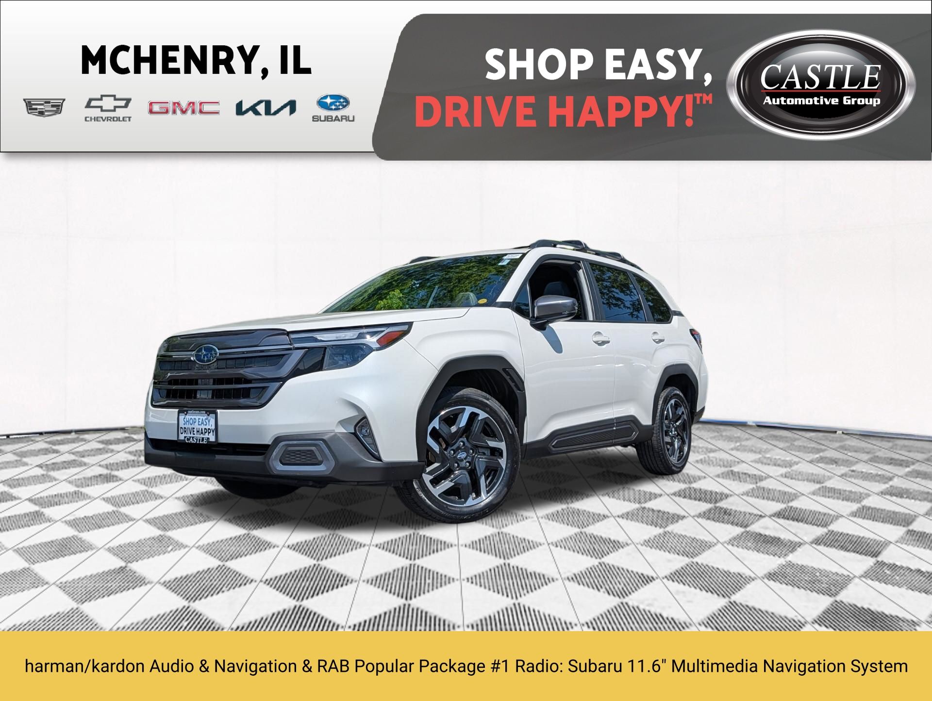 Crystal White Pearl 2025 Subaru Forester SUV / Crossover All-Wheel Drive Continuously Variable Transmission